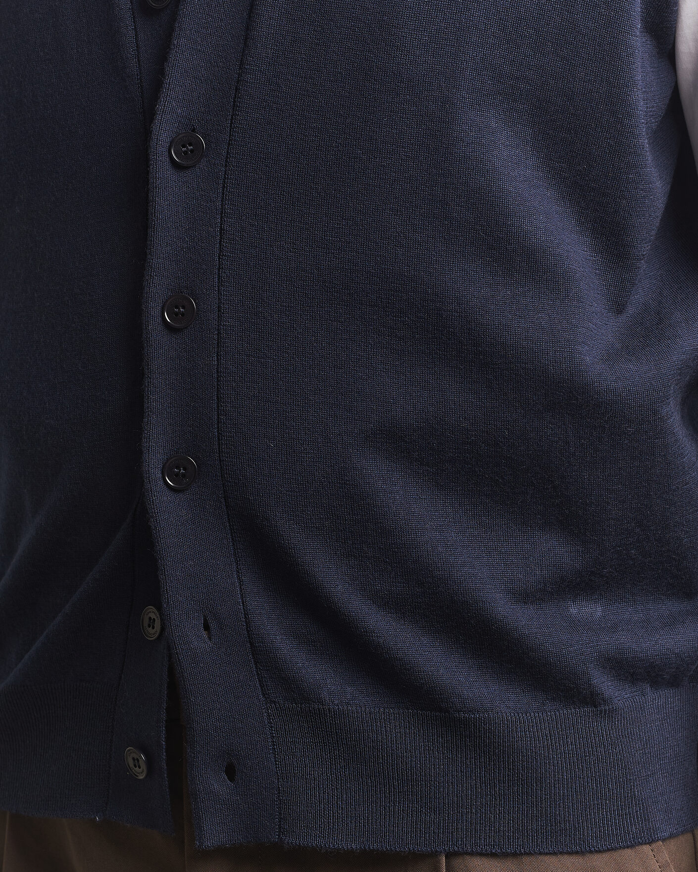 Herre | Gensere | John Smedley | Bolton Extra Fine Merino Waistcoat Midnight