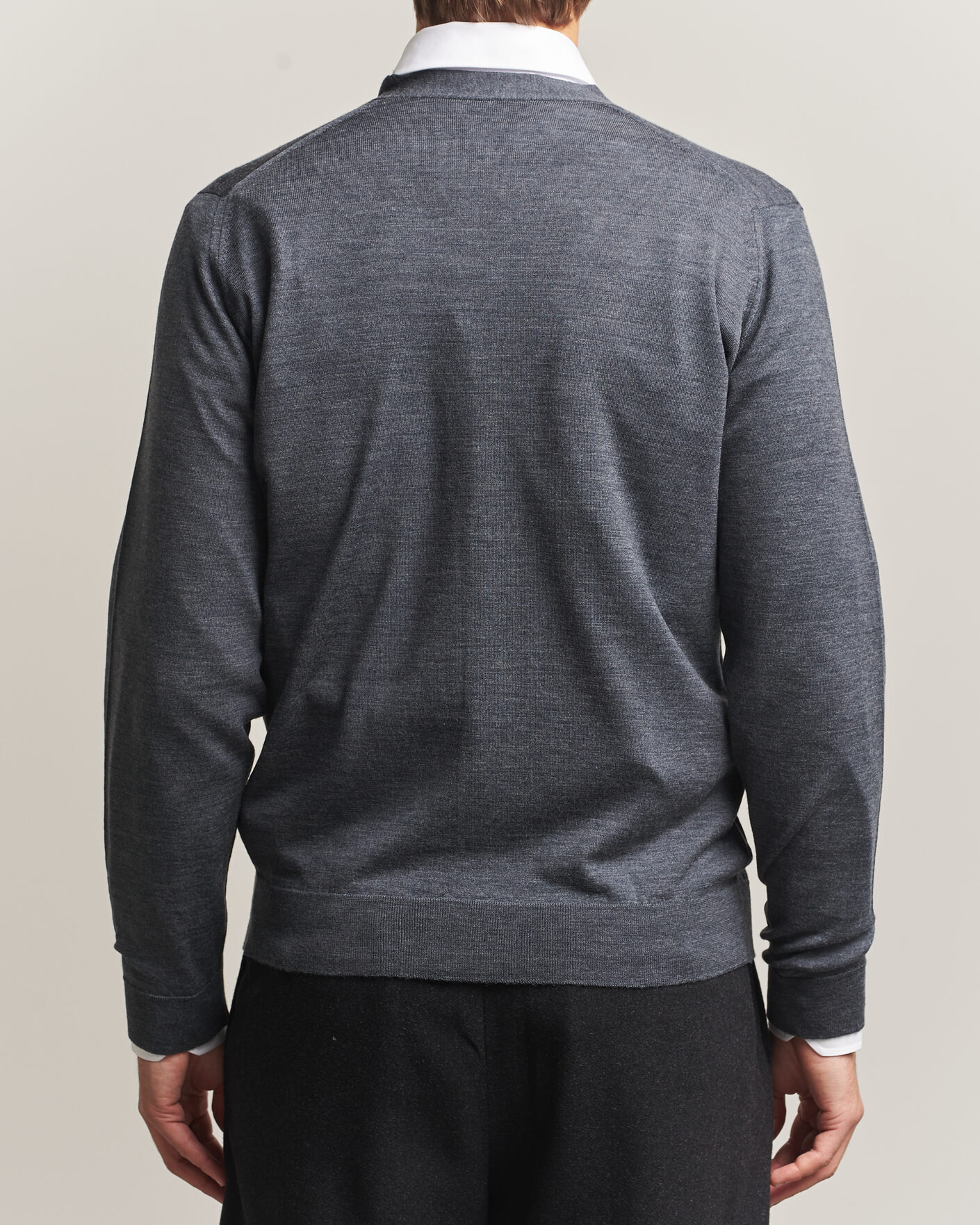 Herre | Gensere | John Smedley | Bradrick Extra Fine Merino Cardigan Charcoal