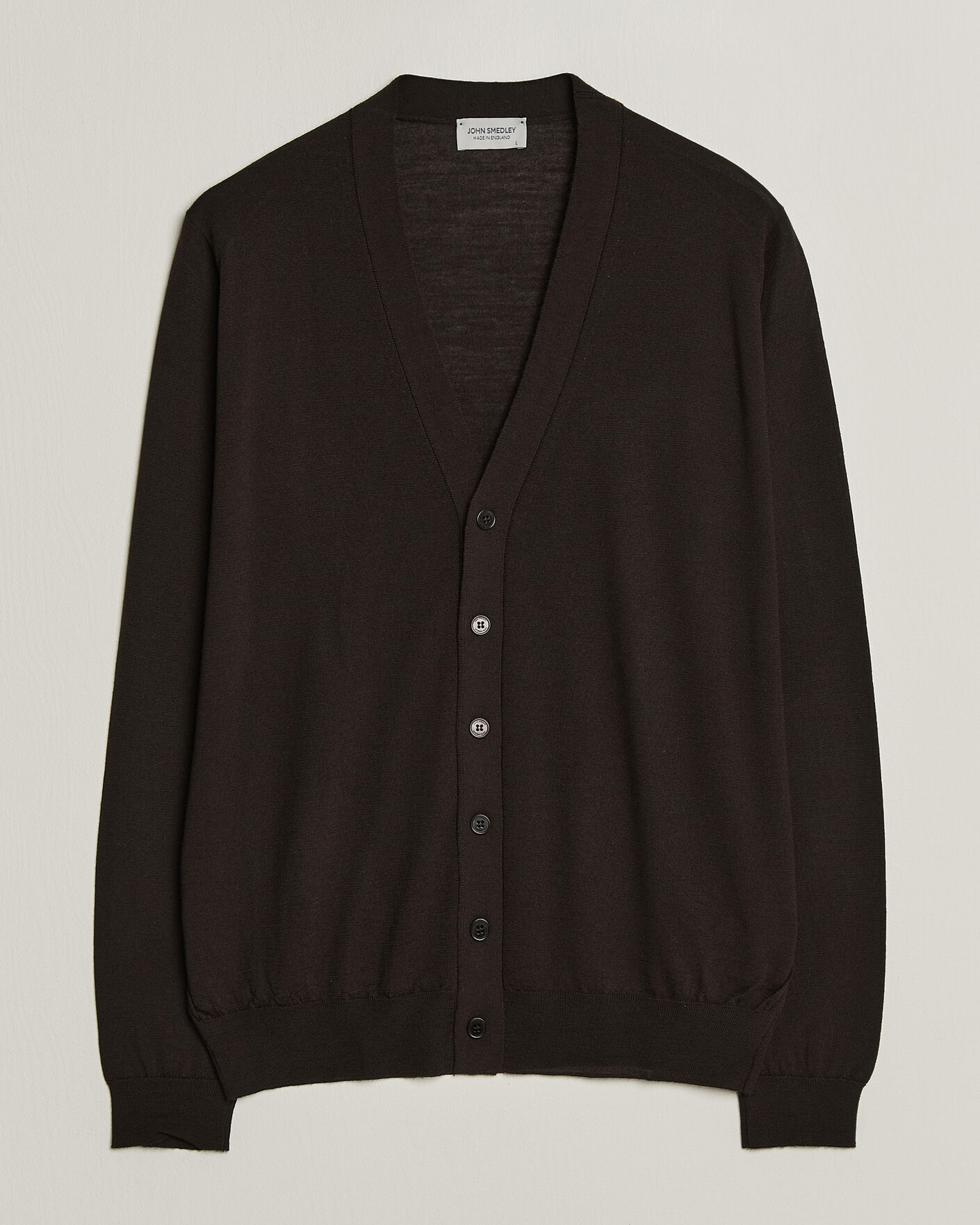 Herre | Gensere | John Smedley | Bradrick Extra Fine Merino Cardigan Faulkner Brown