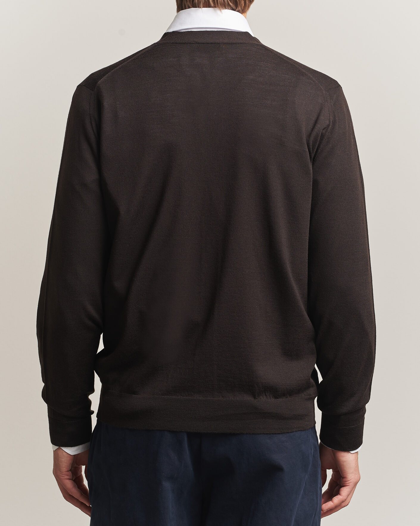 Herre | Gensere | John Smedley | Bradrick Extra Fine Merino Cardigan Faulkner Brown