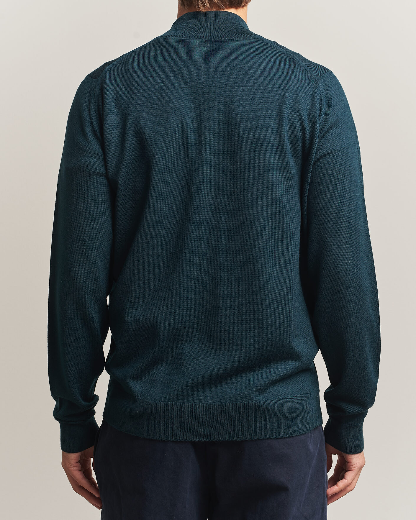Herre | Gensere | John Smedley | Claygate Extra Fine Merino Full Zip Richardson Green