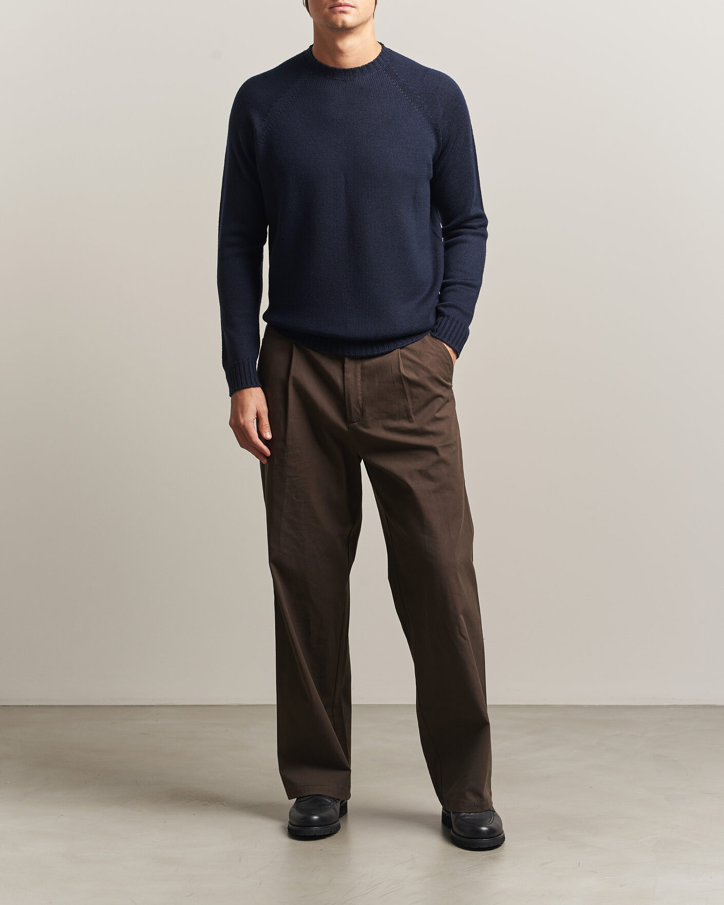 Herre | Gensere | John Smedley | Denver Extra Fine Merino Crew Neck Midnight