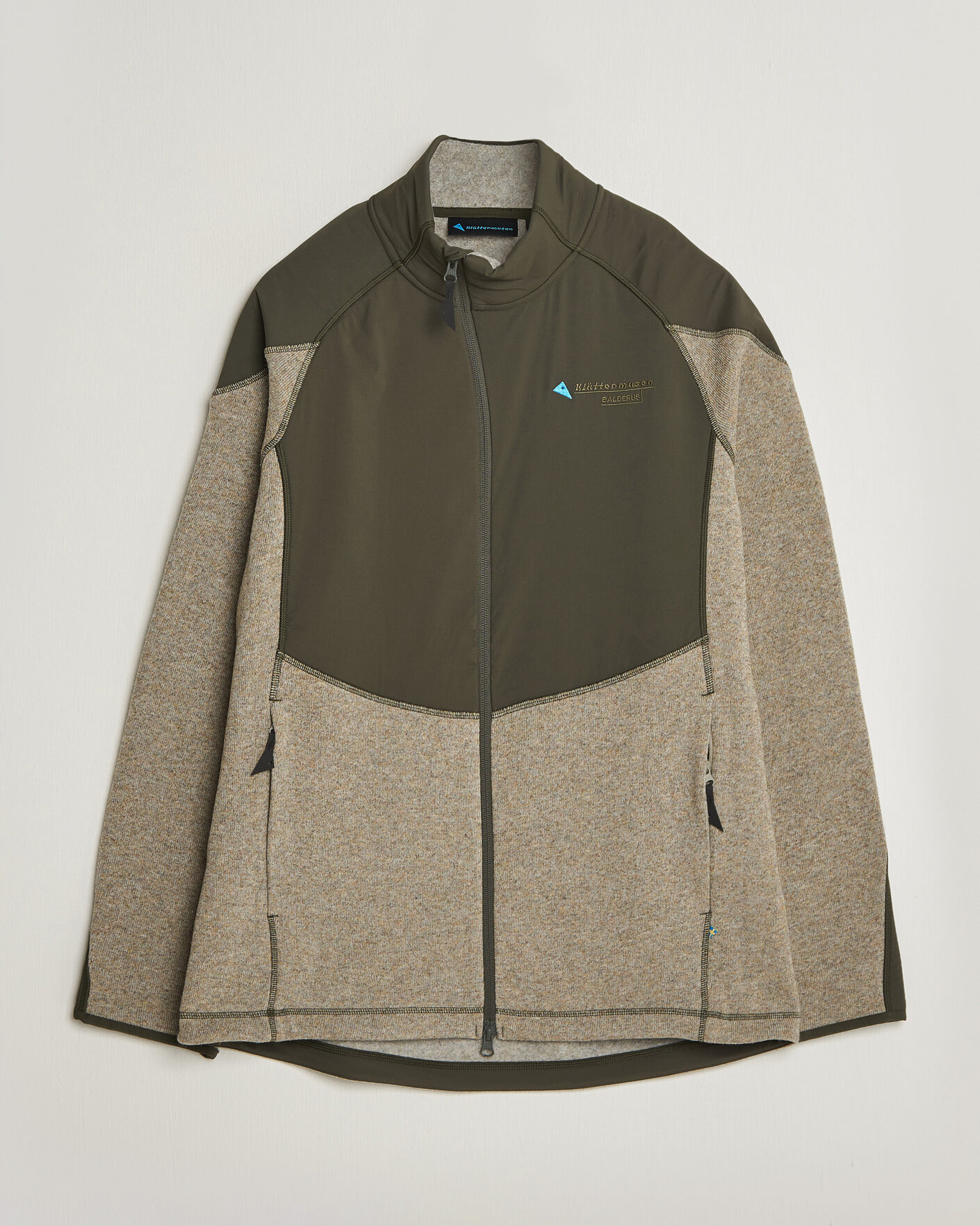 Herre | Gensere | Klättermusen | Balderus Wool Fleece Hood Jacket Rosin Green