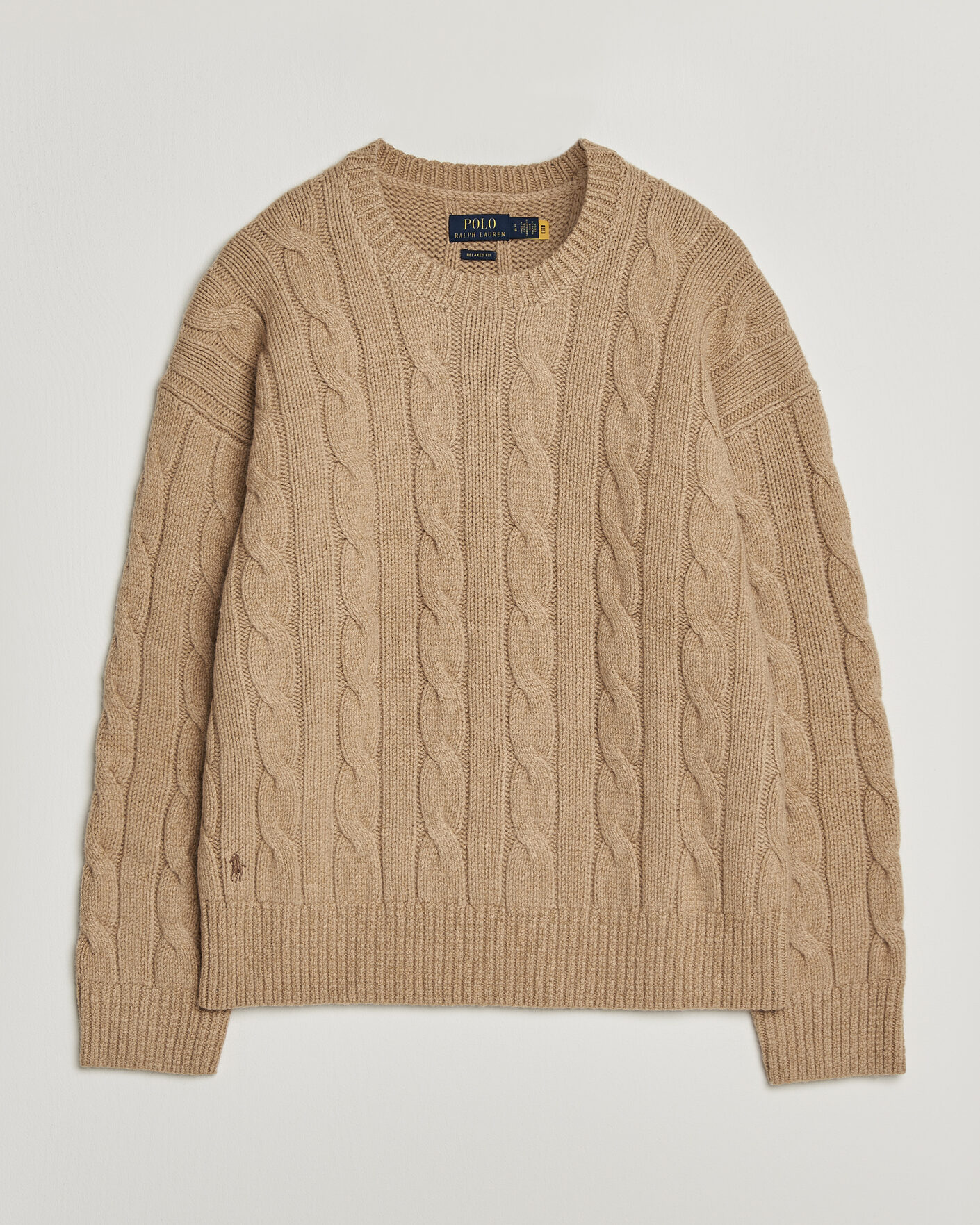 Herre | Gensere | Polo Ralph Lauren | Exploded Cabel Sweater Camel Melange