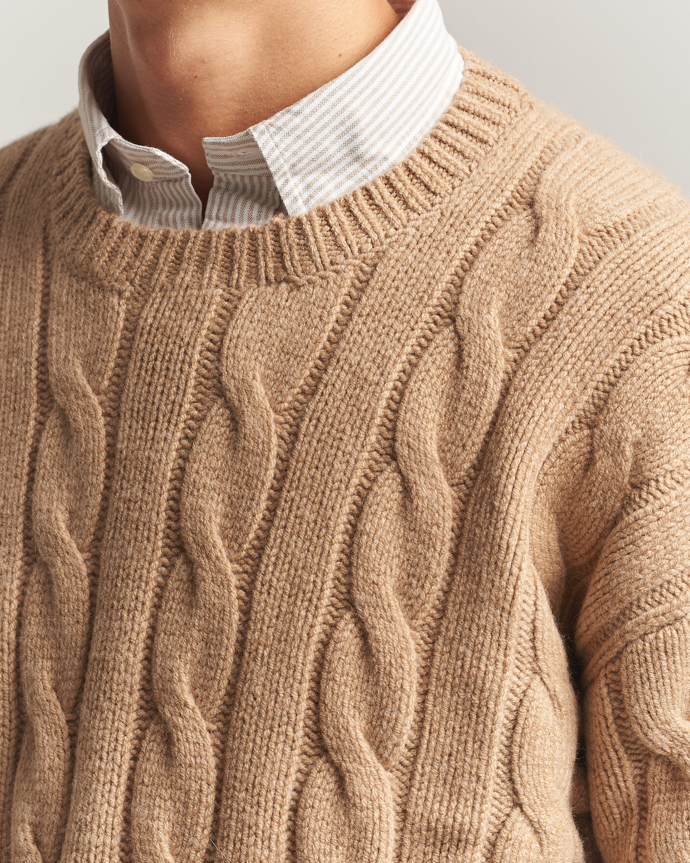 Herre | Gensere | Polo Ralph Lauren | Exploded Cabel Sweater Camel Melange