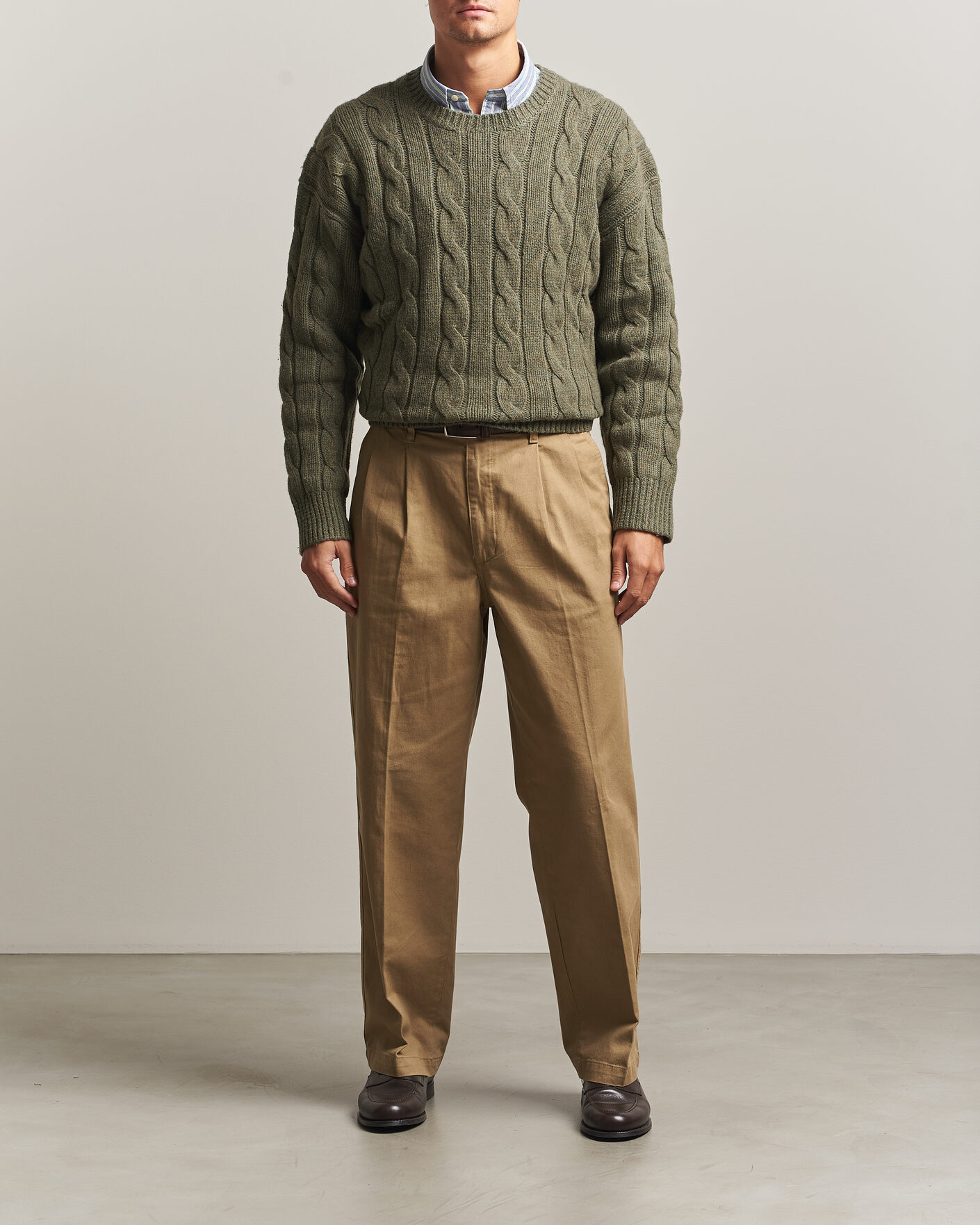 Herre | Gensere | Polo Ralph Lauren | Exploded Cabel Sweater Treron Olive