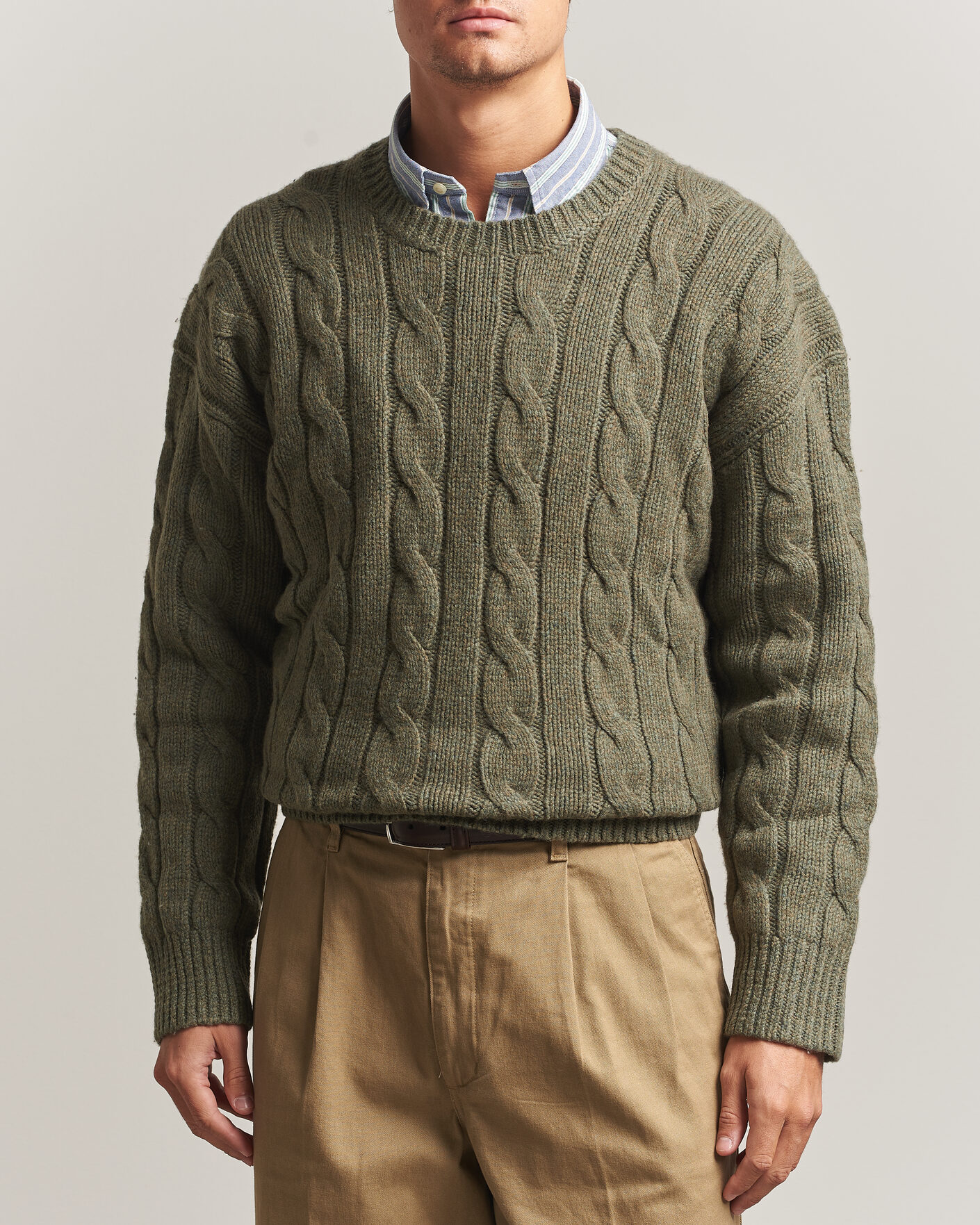 Herre | Gensere | Polo Ralph Lauren | Exploded Cabel Sweater Treron Olive
