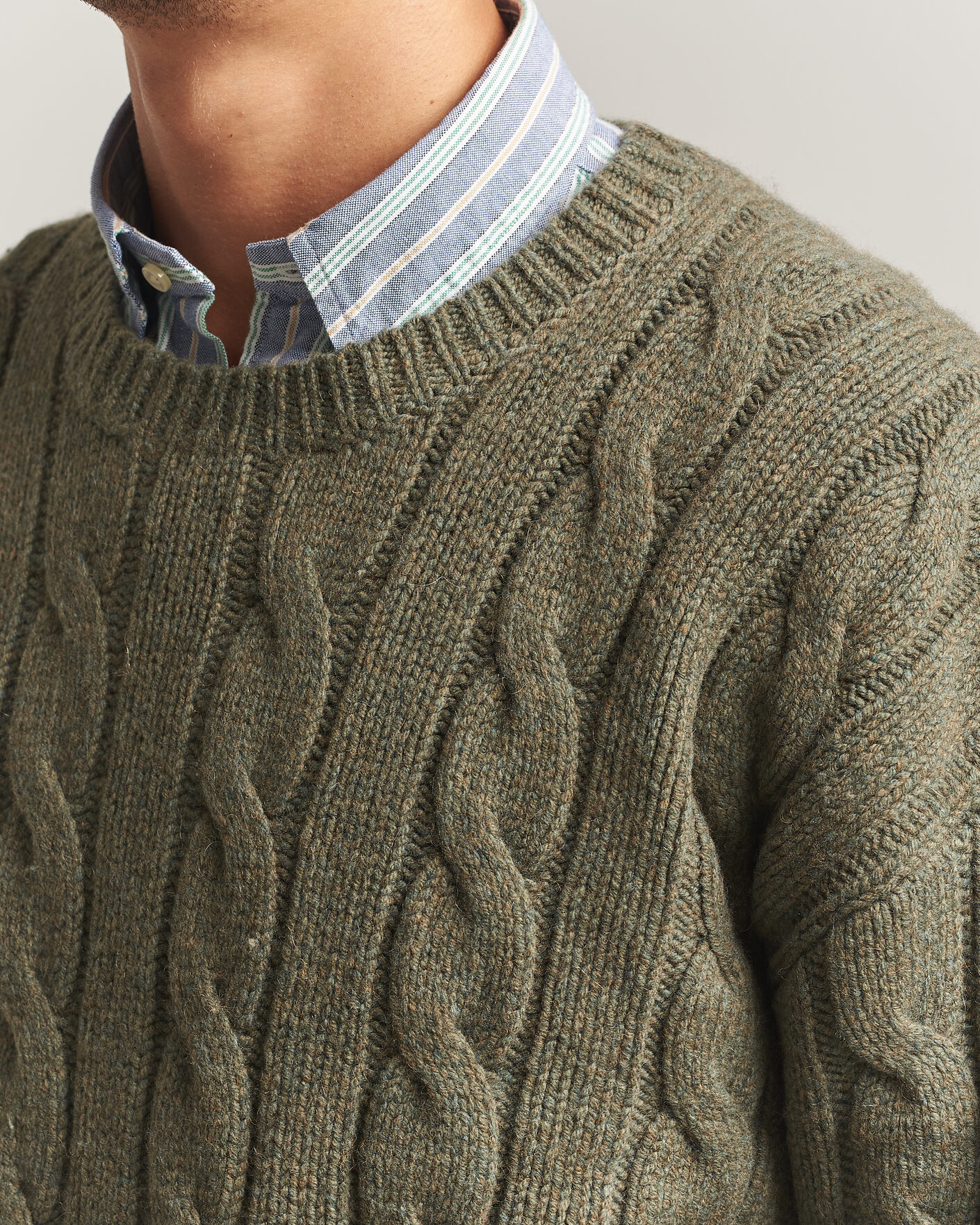 Herre | Gensere | Polo Ralph Lauren | Exploded Cabel Sweater Treron Olive
