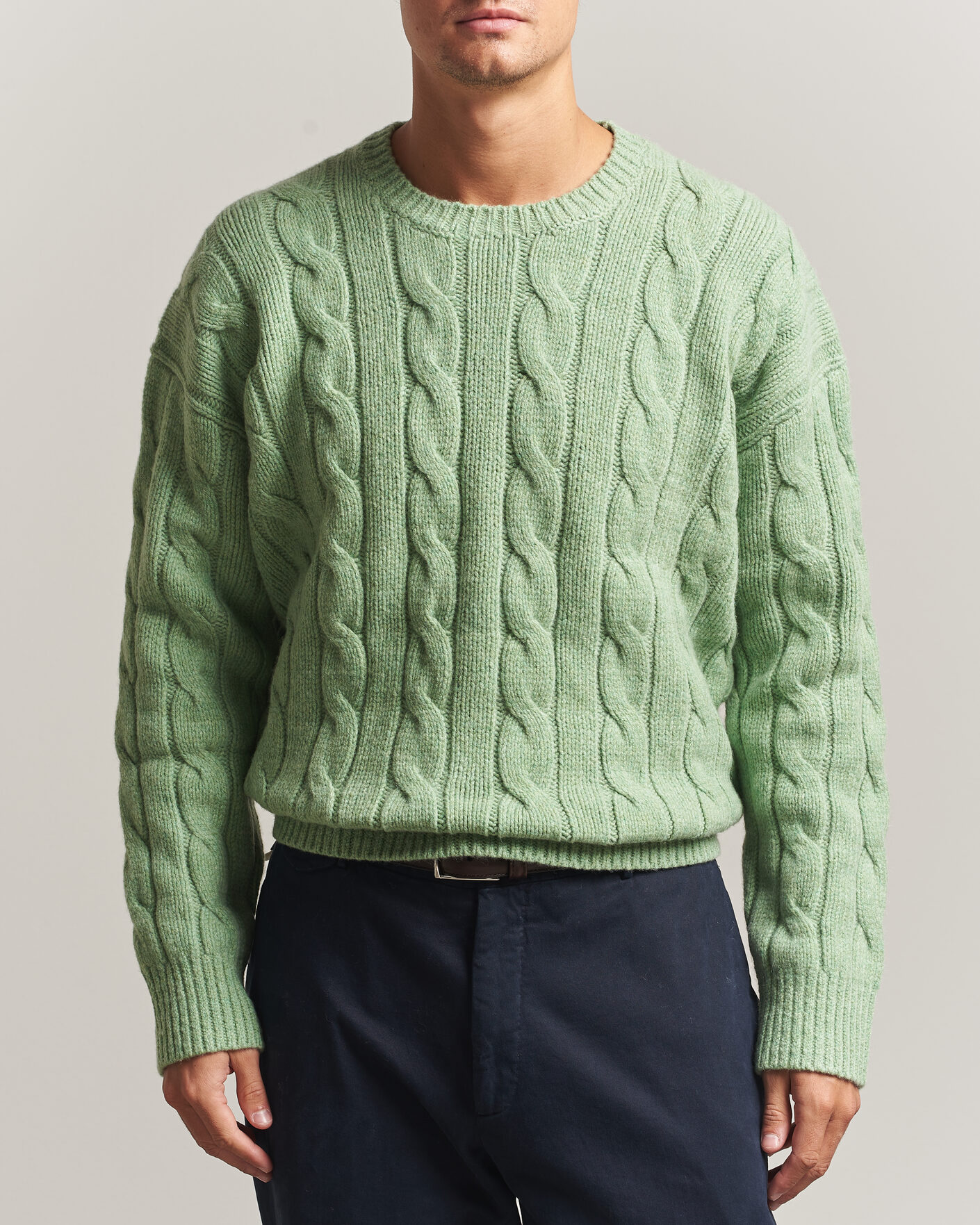 Herre | Gensere | Polo Ralph Lauren | Exploded Cabel Sweater Sprouting Green