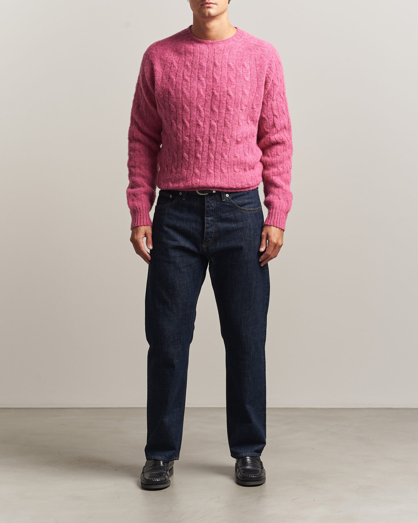 Herre | Gensere | Polo Ralph Lauren | Shaggy Cable Merino Pullover Thulian Pink Heather
