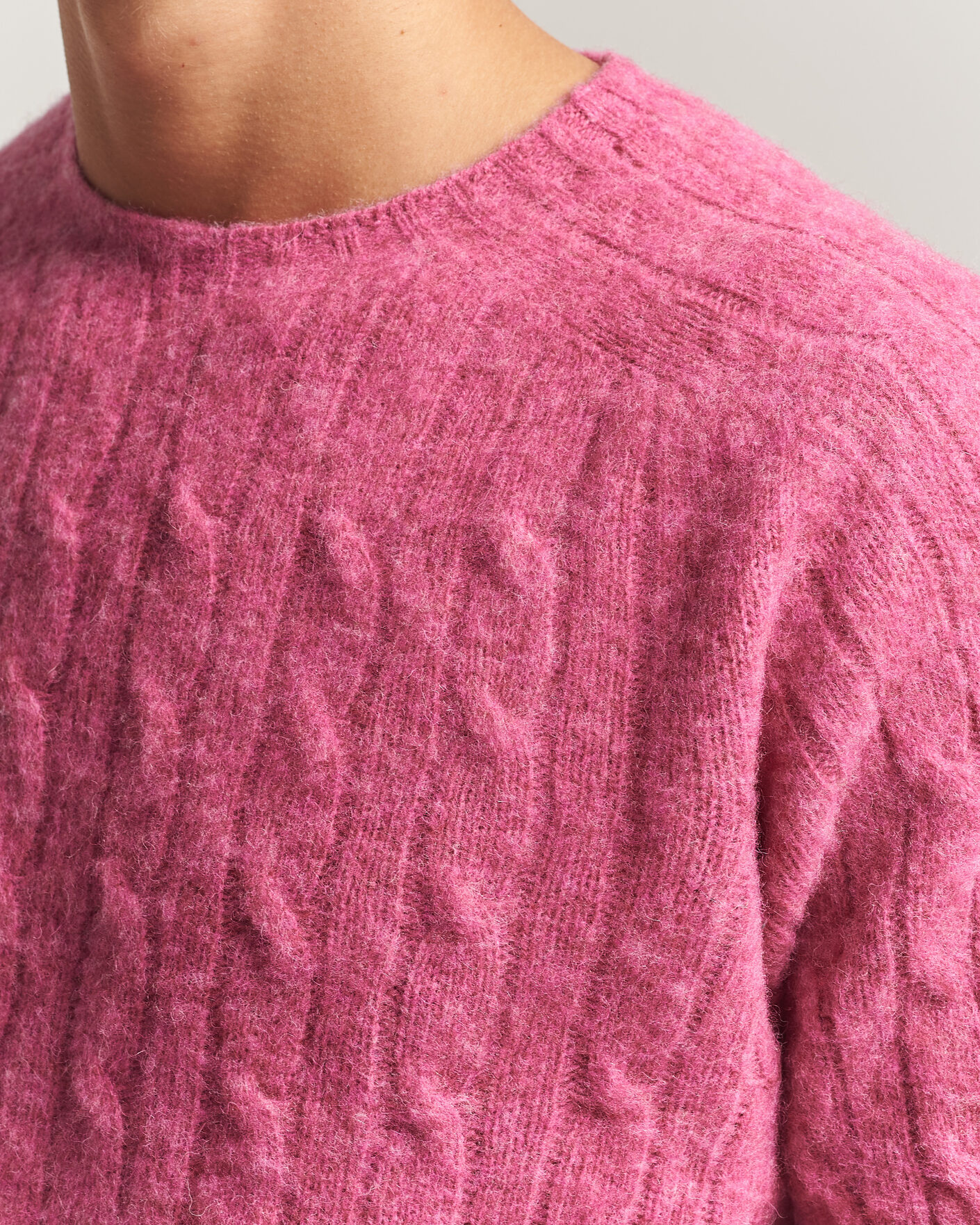 Herre | Gensere | Polo Ralph Lauren | Shaggy Cable Merino Pullover Thulian Pink Heather