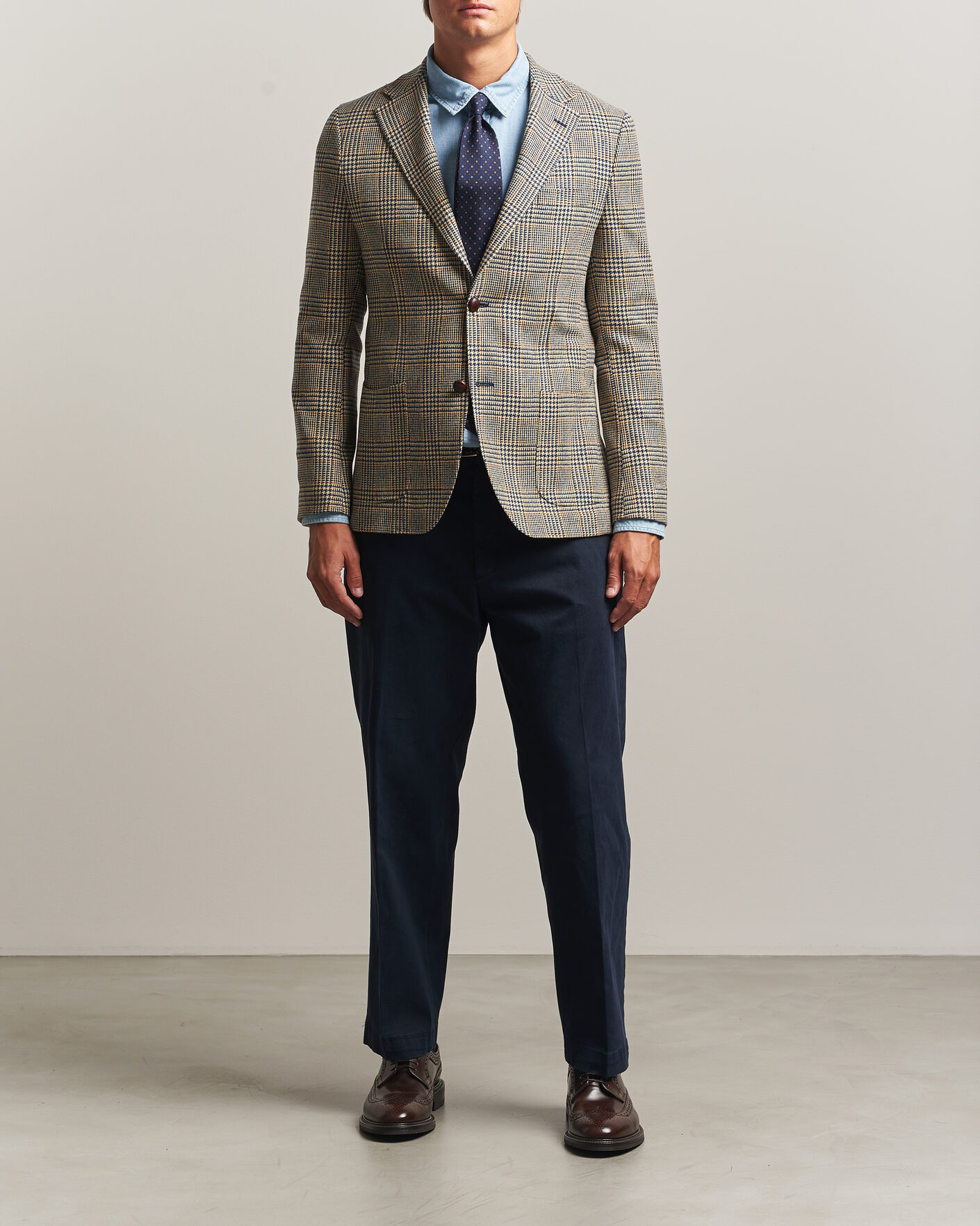 Herre | Dressjakker | Morris | Merino Cashmere Blazer Blue
