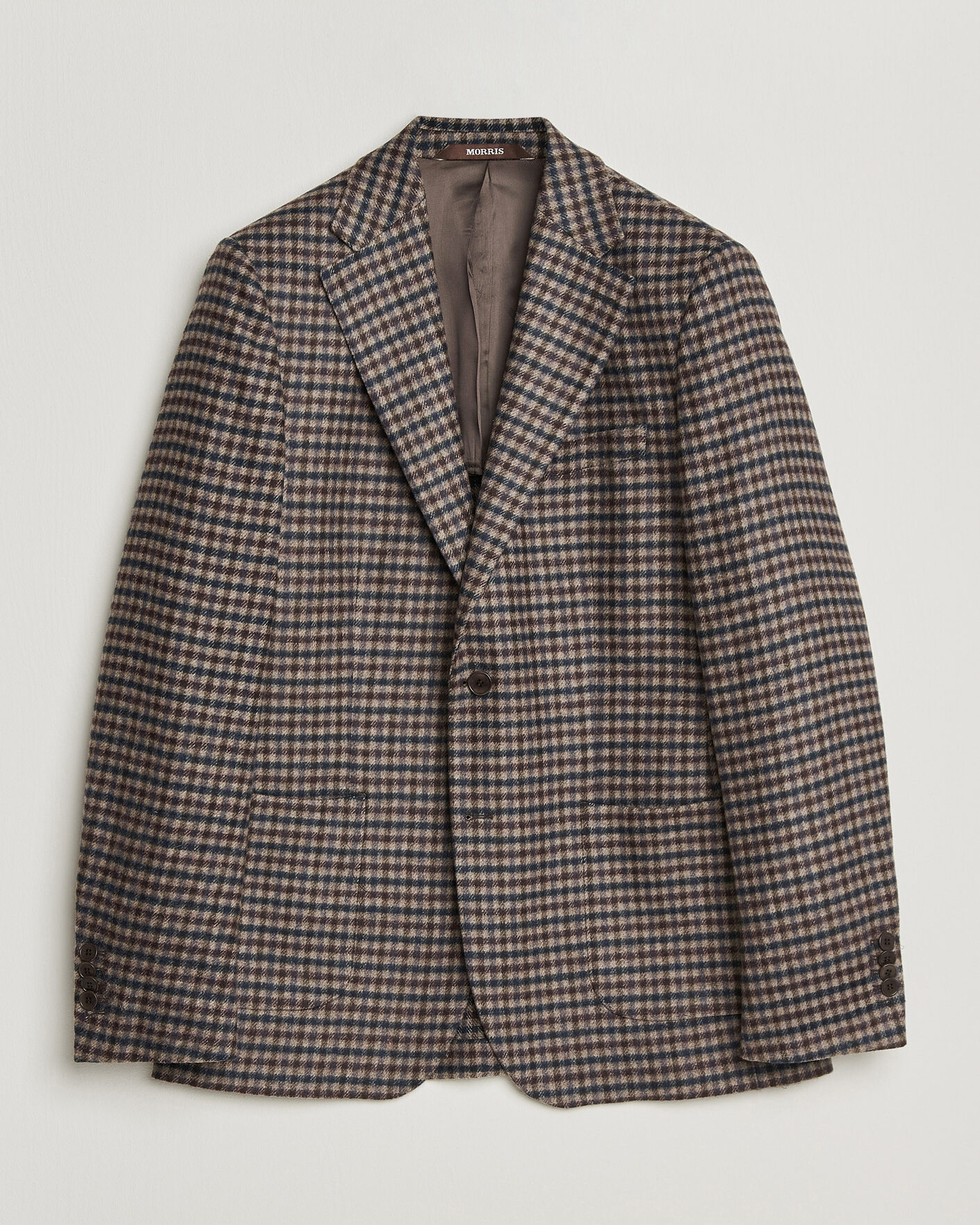Herre | Dressjakker | Morris | Soft Check Blazer Brown