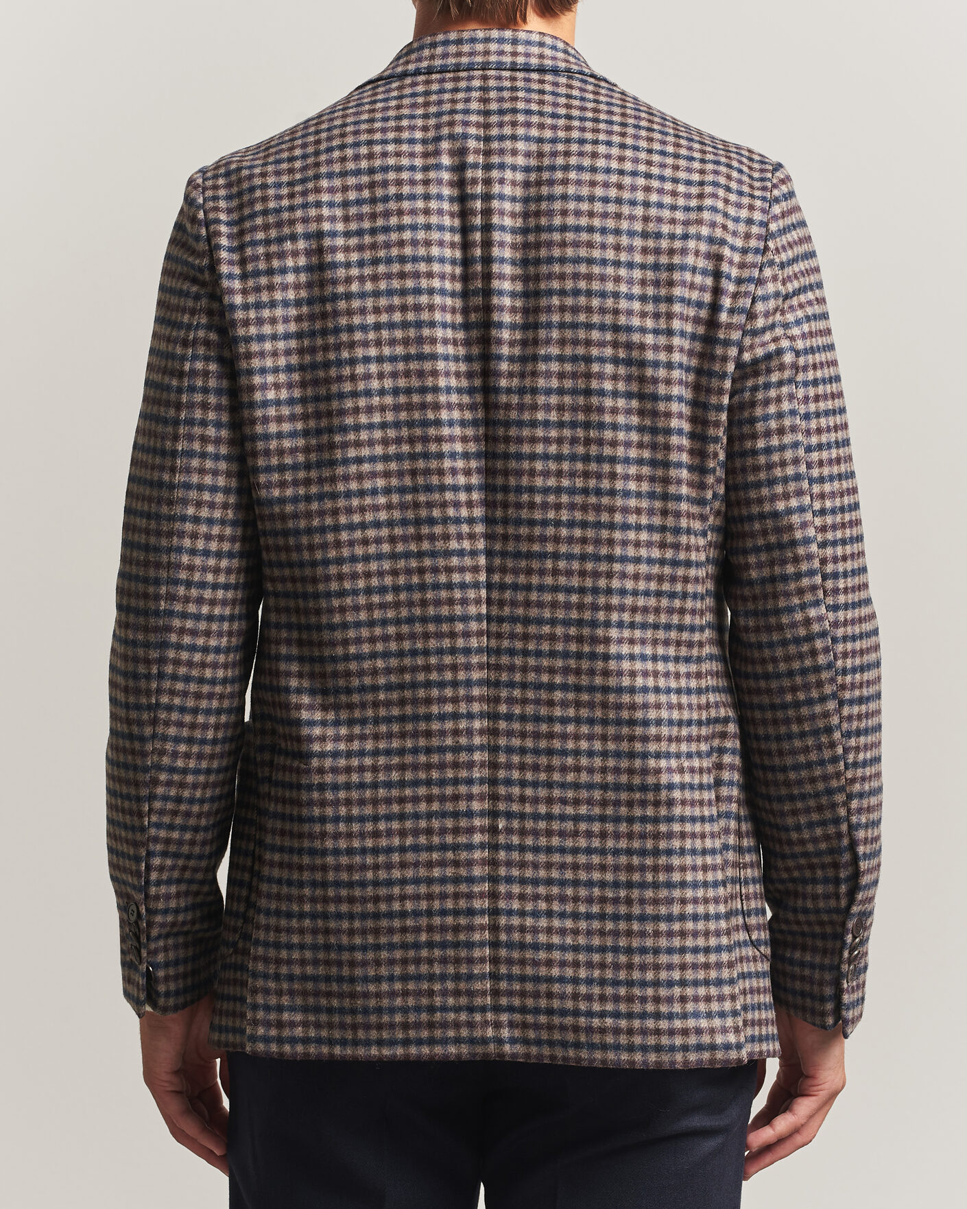 Herre | Dressjakker | Morris | Soft Check Blazer Brown