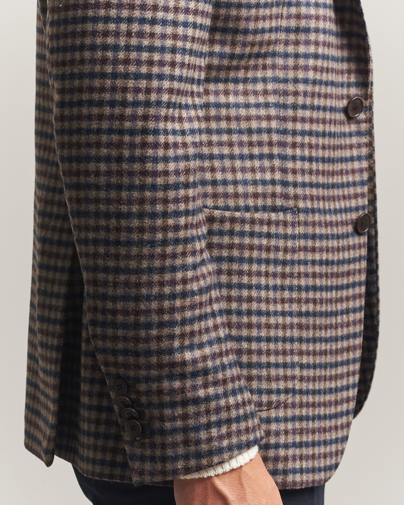 Herre | Dressjakker | Morris | Soft Check Blazer Brown