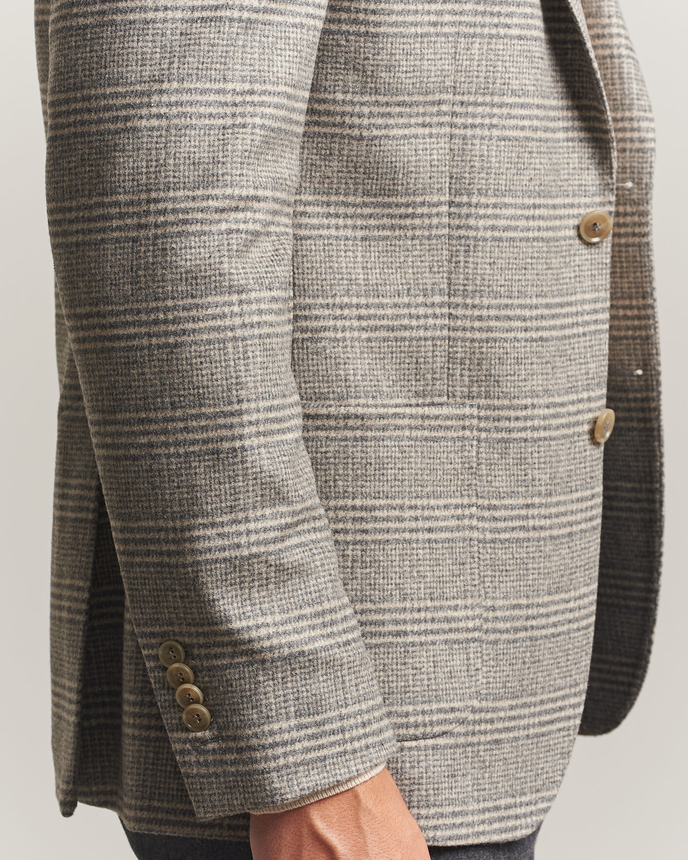 Herre | Dressjakker | Morris | Soft Glencheck Blazer Brown