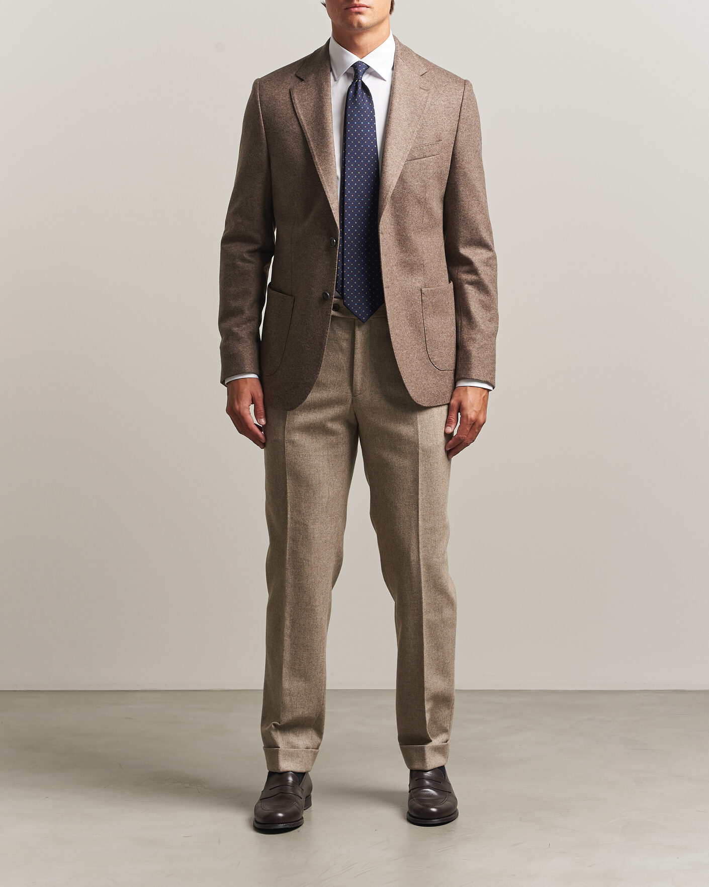 Herre | Dressjakker | Morris | Wool Jersey Blazer Brown