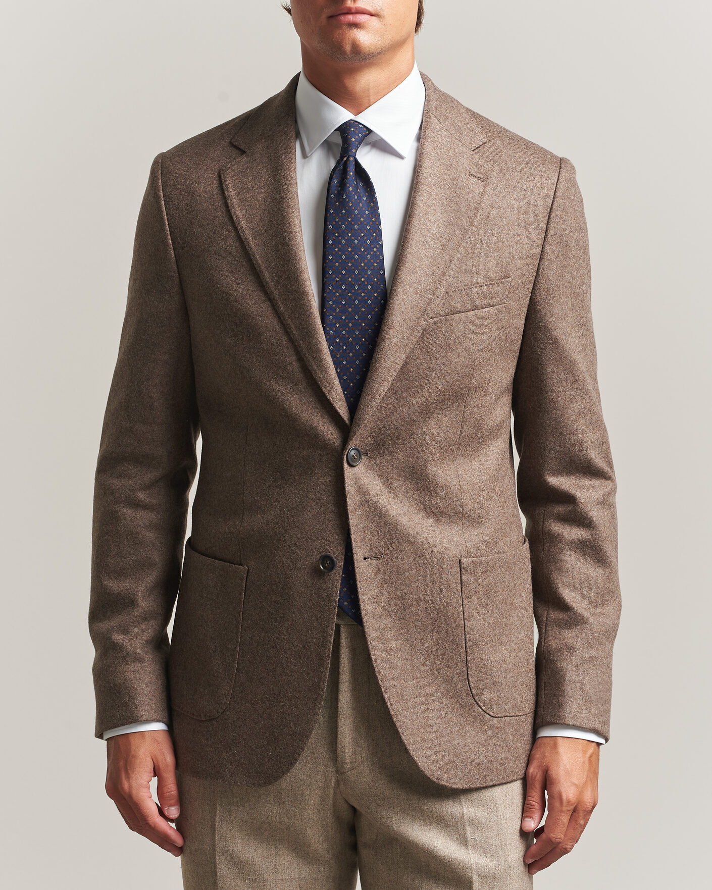 Herre | Dressjakker | Morris | Wool Jersey Blazer Brown