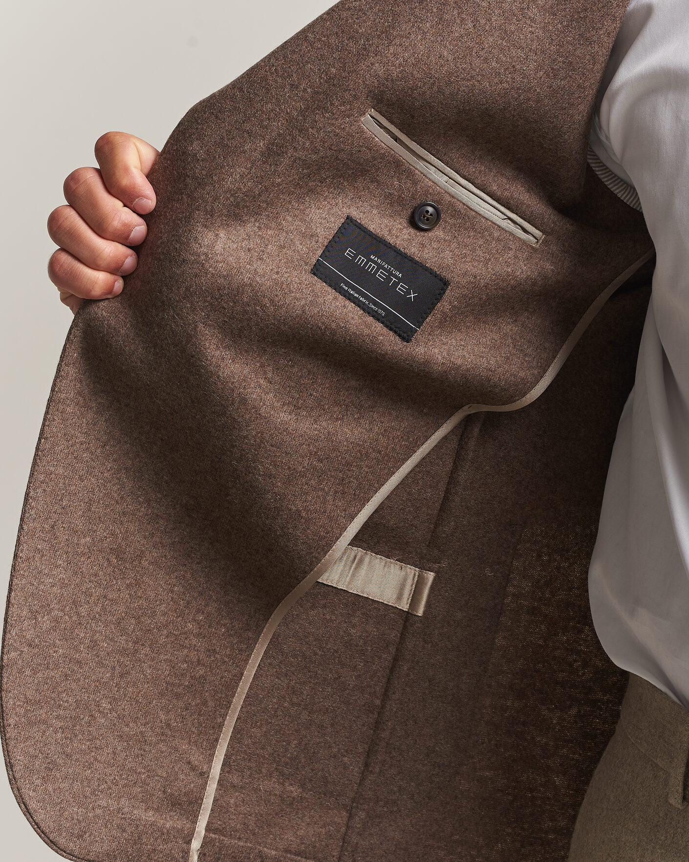 Herre | Dressjakker | Morris | Wool Jersey Blazer Brown