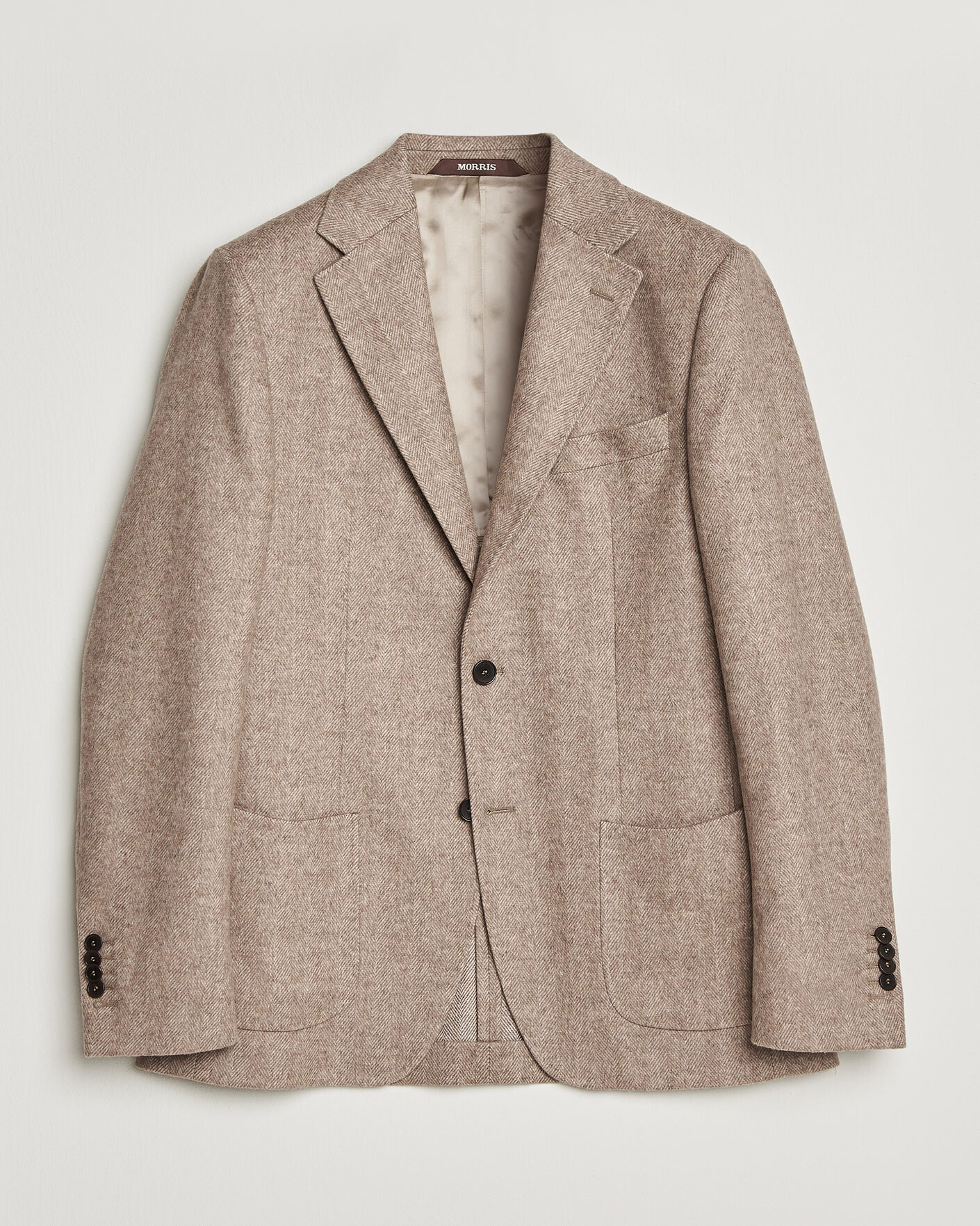 Herre | Dressjakker | Morris | Soft Herringbone Blazer Khaki