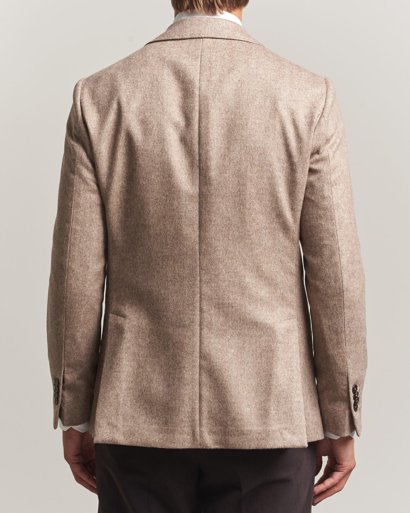 Herre | Dressjakker | Morris | Soft Herringbone Blazer Khaki