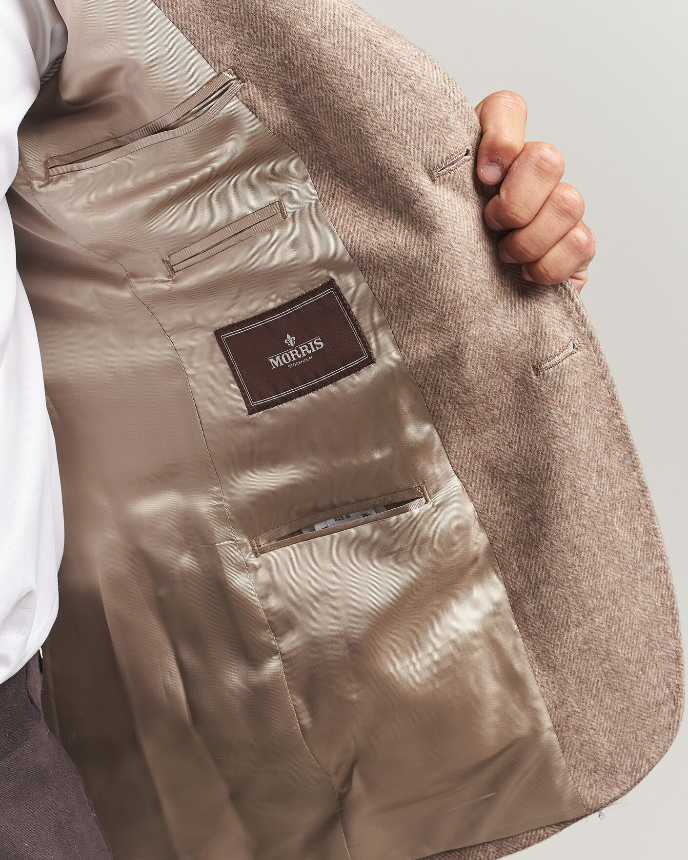 Herre | Dressjakker | Morris | Soft Herringbone Blazer Khaki