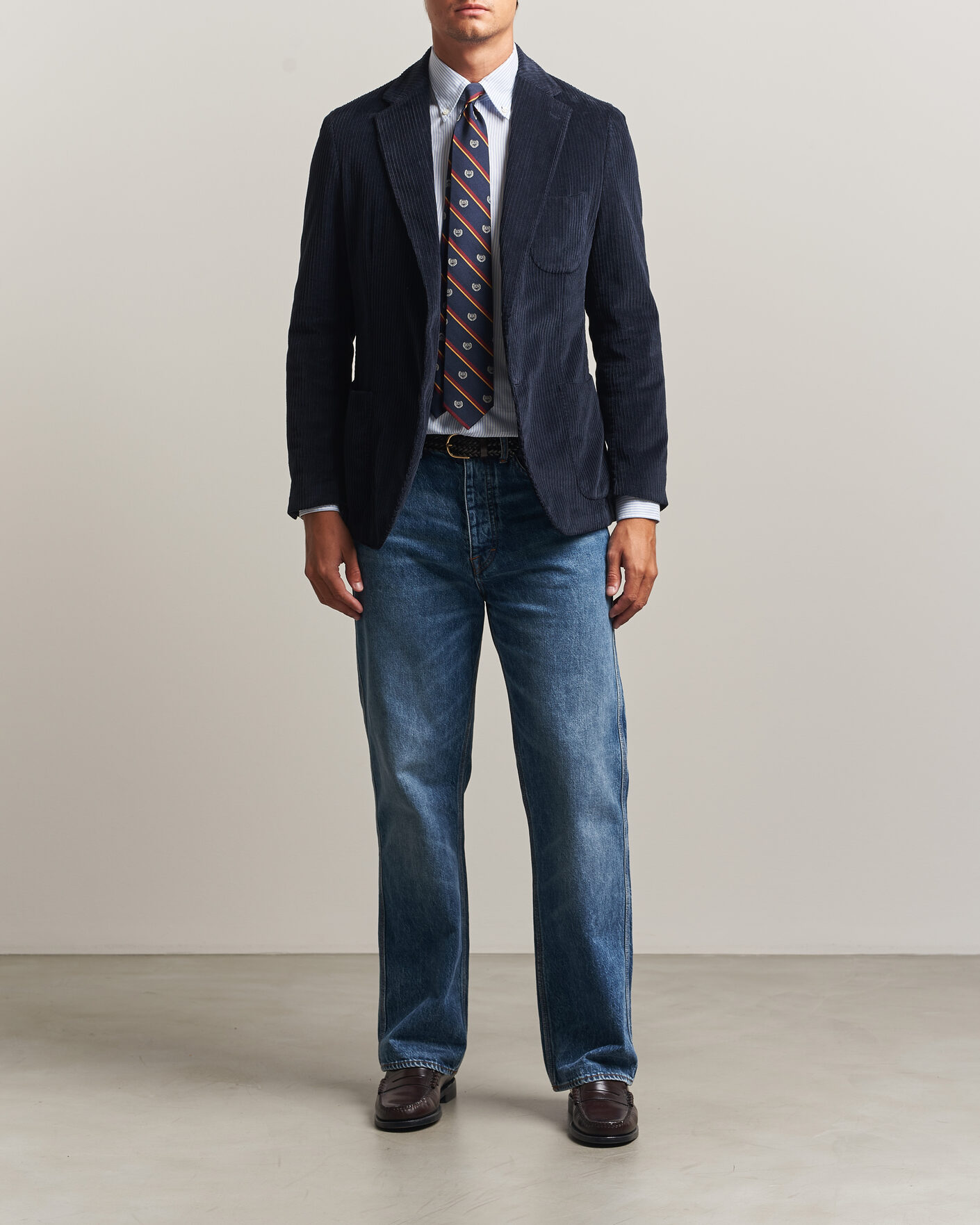 Herre | Dressjakker | Morris | Washed Cord Blazer Navy