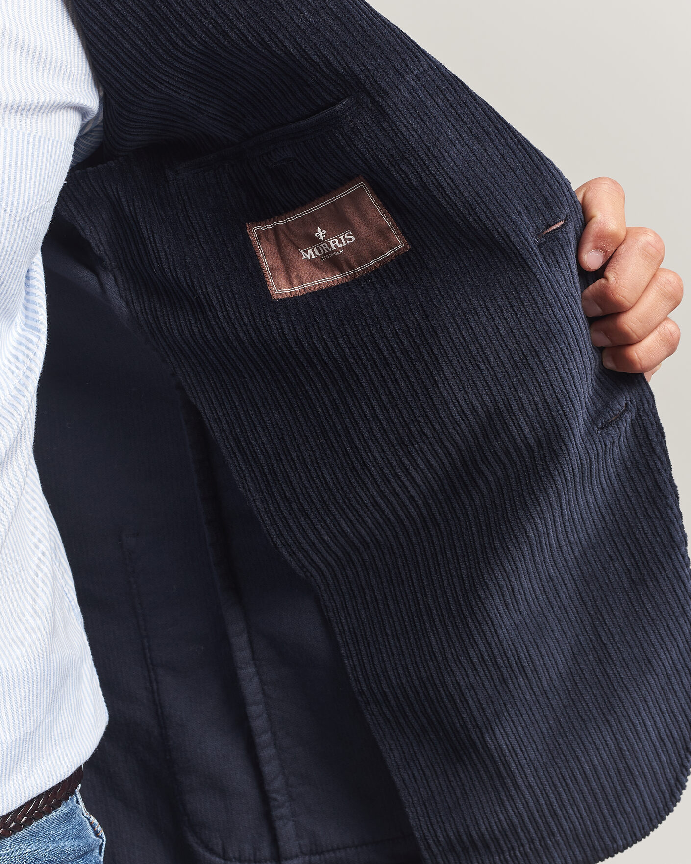 Herre | Dressjakker | Morris | Washed Cord Blazer Navy