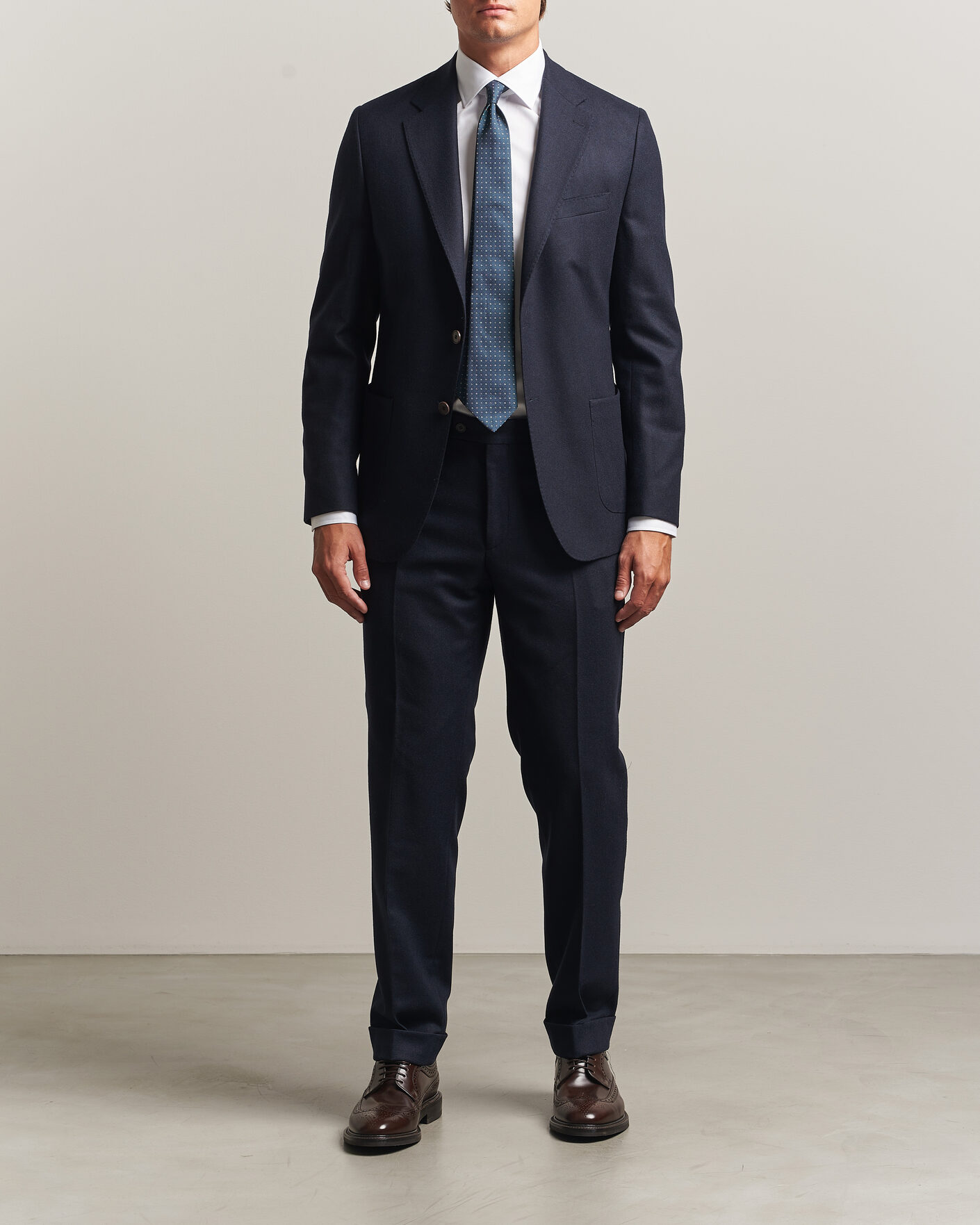 Herre | Dressjakker | Morris | Flannel Suit Blazer Navy