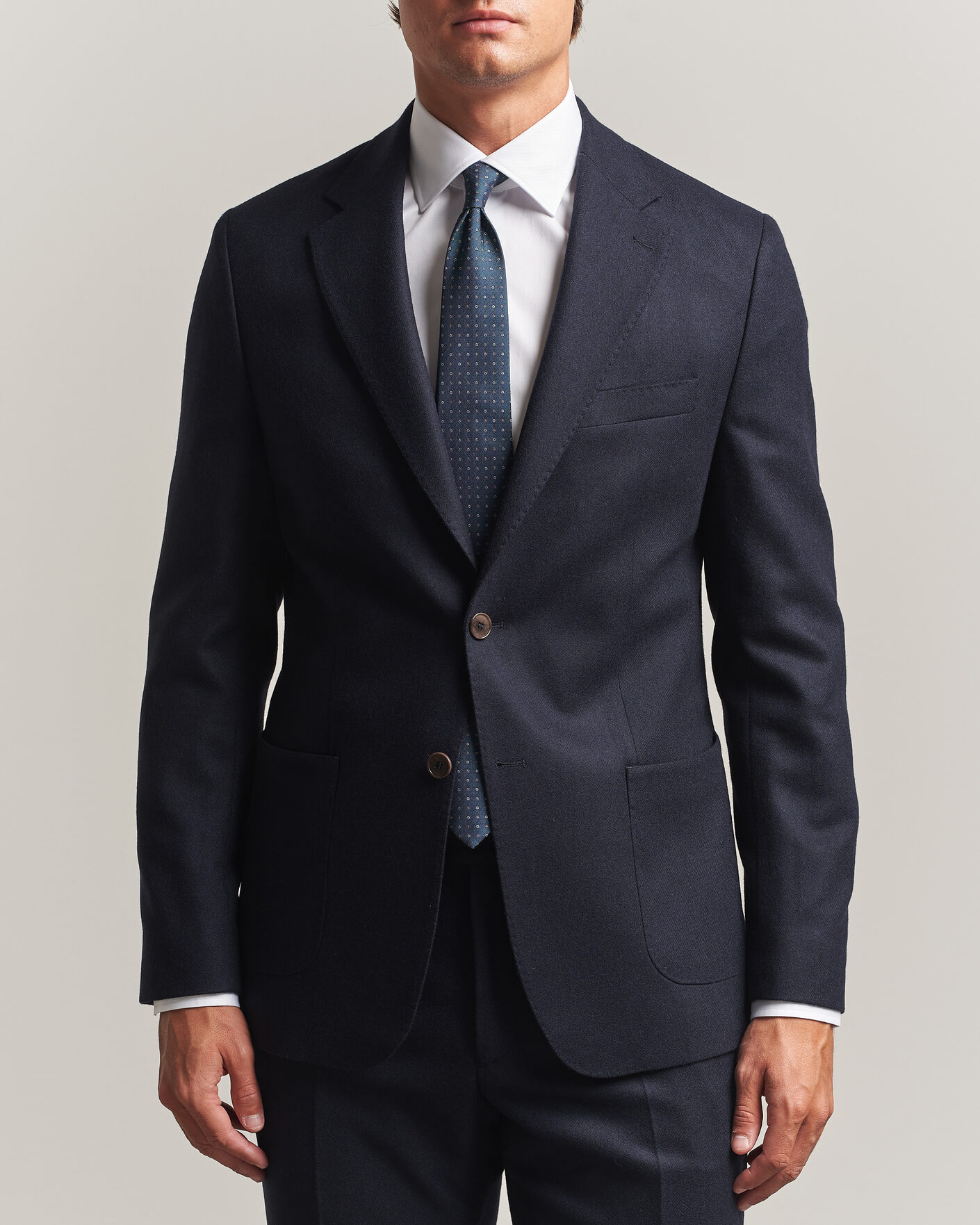 Herre | Dressjakker | Morris | Flannel Suit Blazer Navy