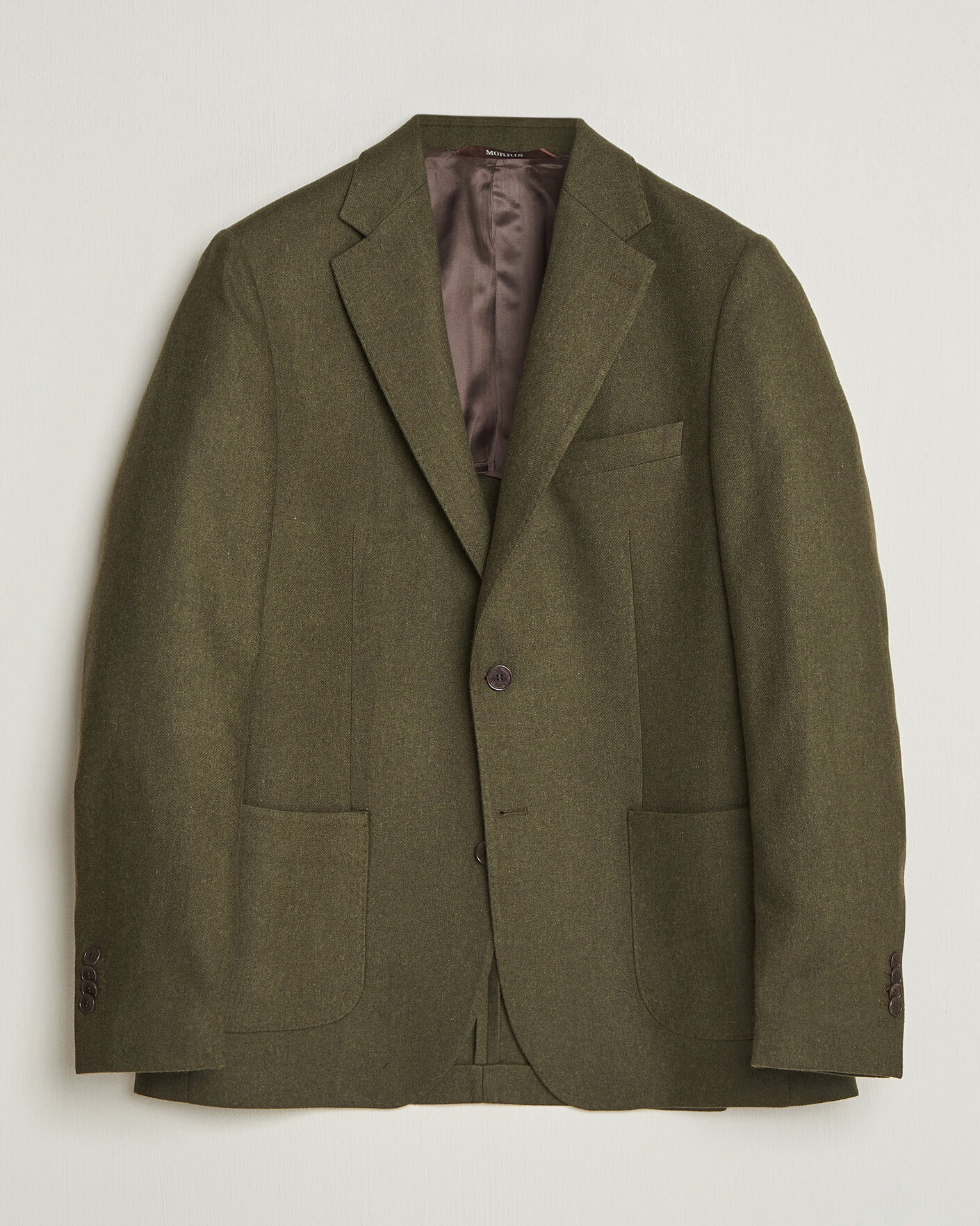 Herre | Dressjakker | Morris | Flannel Suit Blazer Green