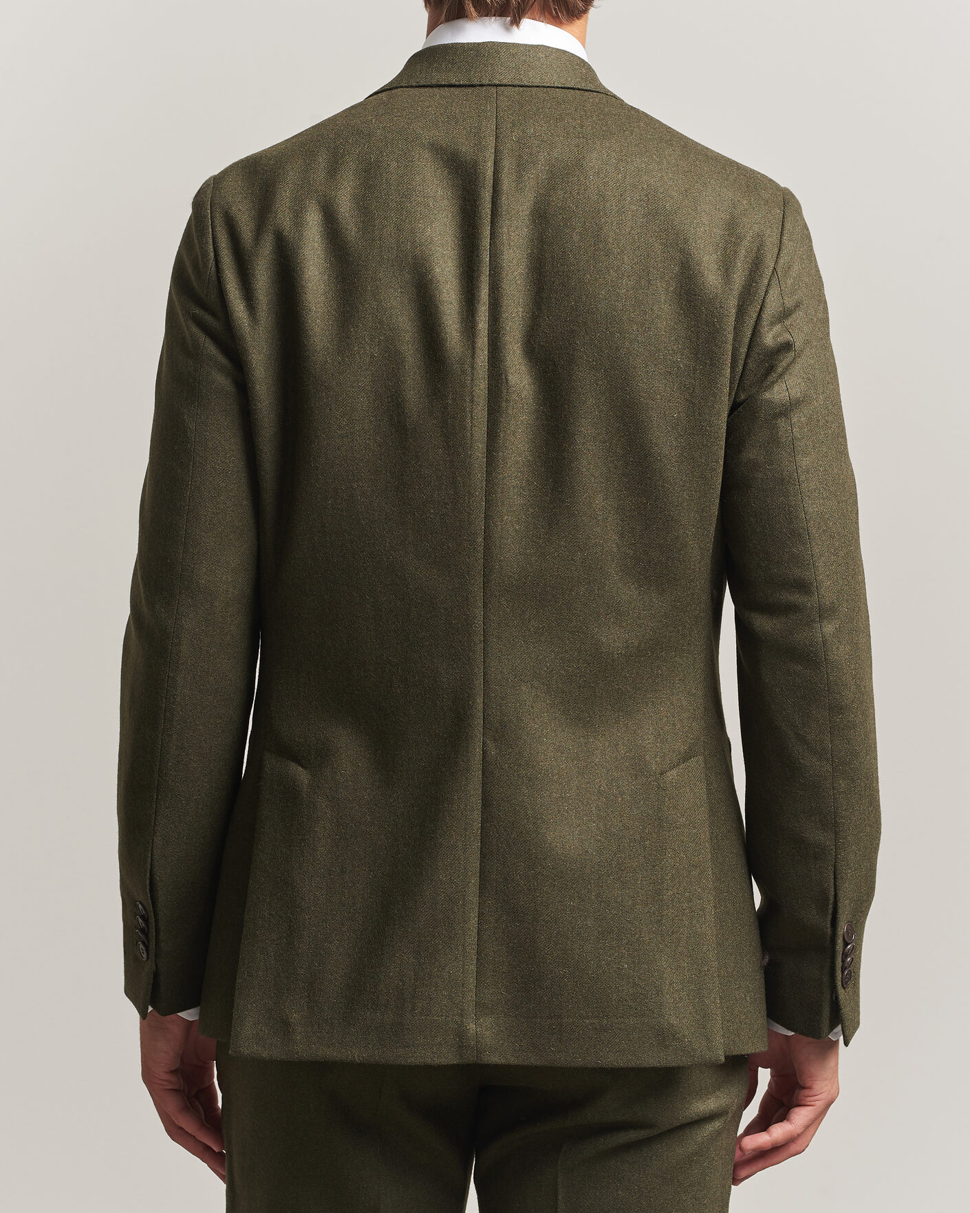 Herre | Dressjakker | Morris | Flannel Suit Blazer Green