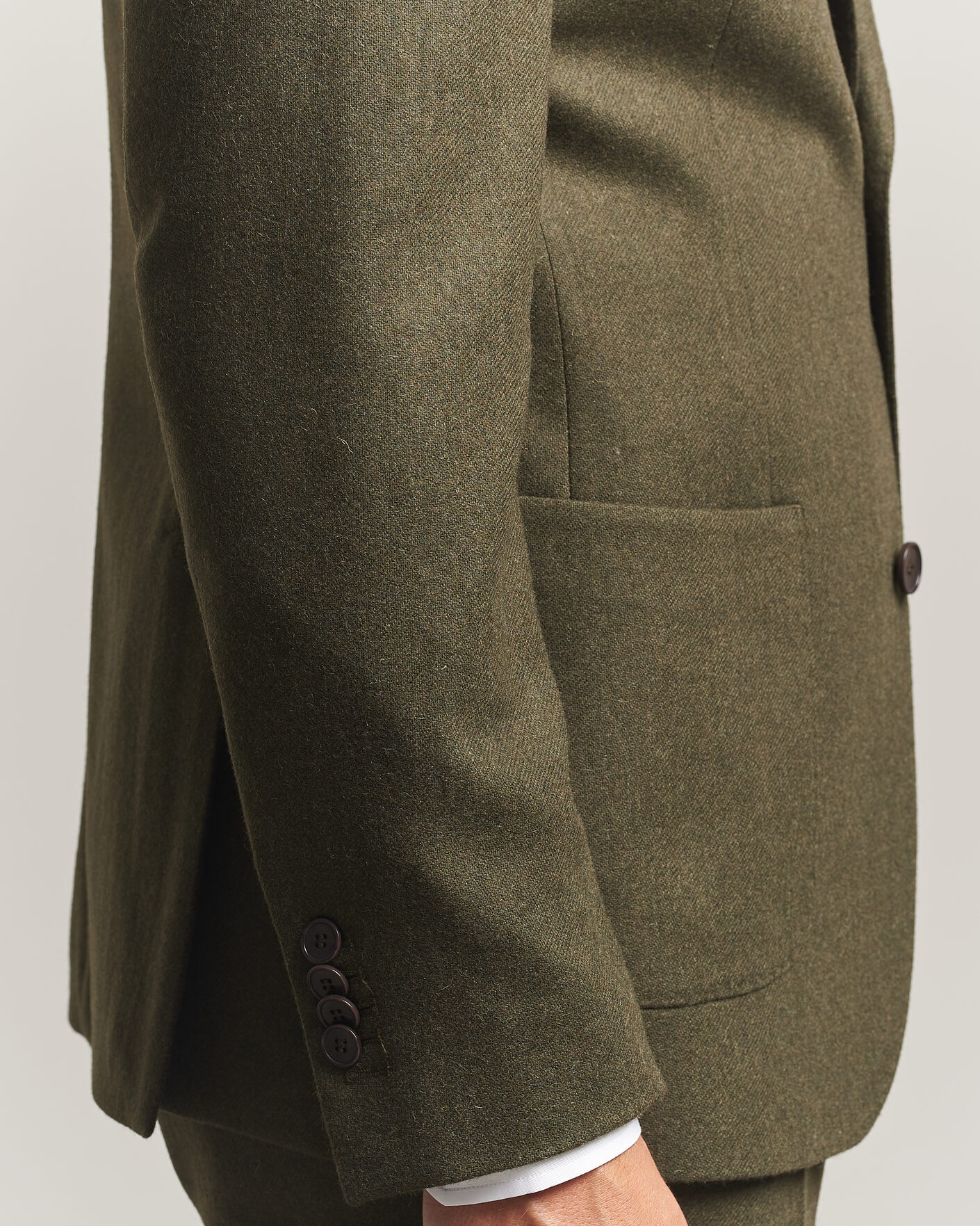 Herre | Dressjakker | Morris | Flannel Suit Blazer Green