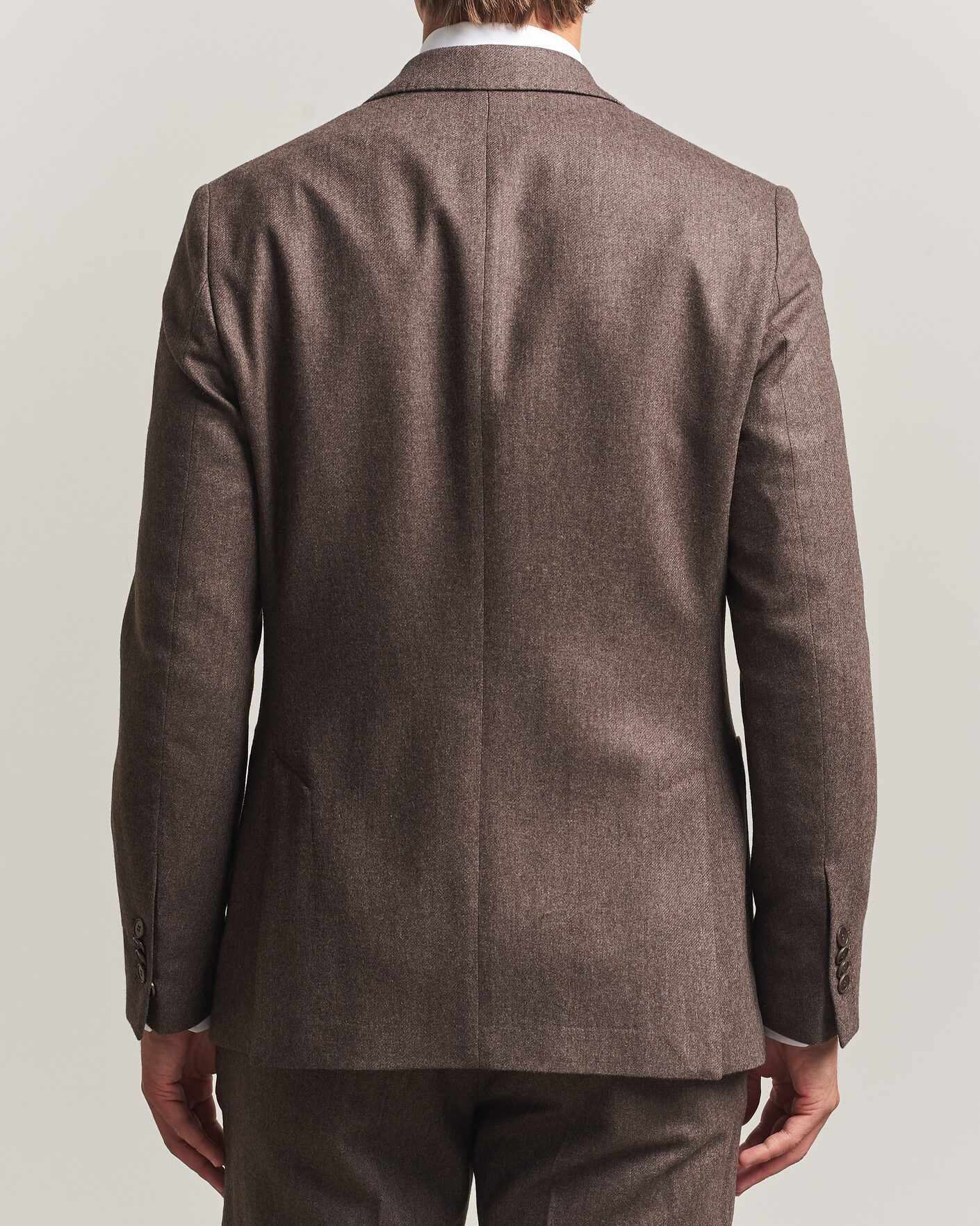 Herre | Dressjakker | Morris | Flannel Suit Blazer Brown