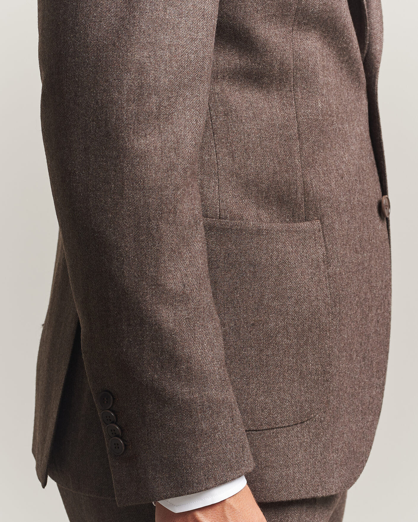 Herre | Dressjakker | Morris | Flannel Suit Blazer Brown