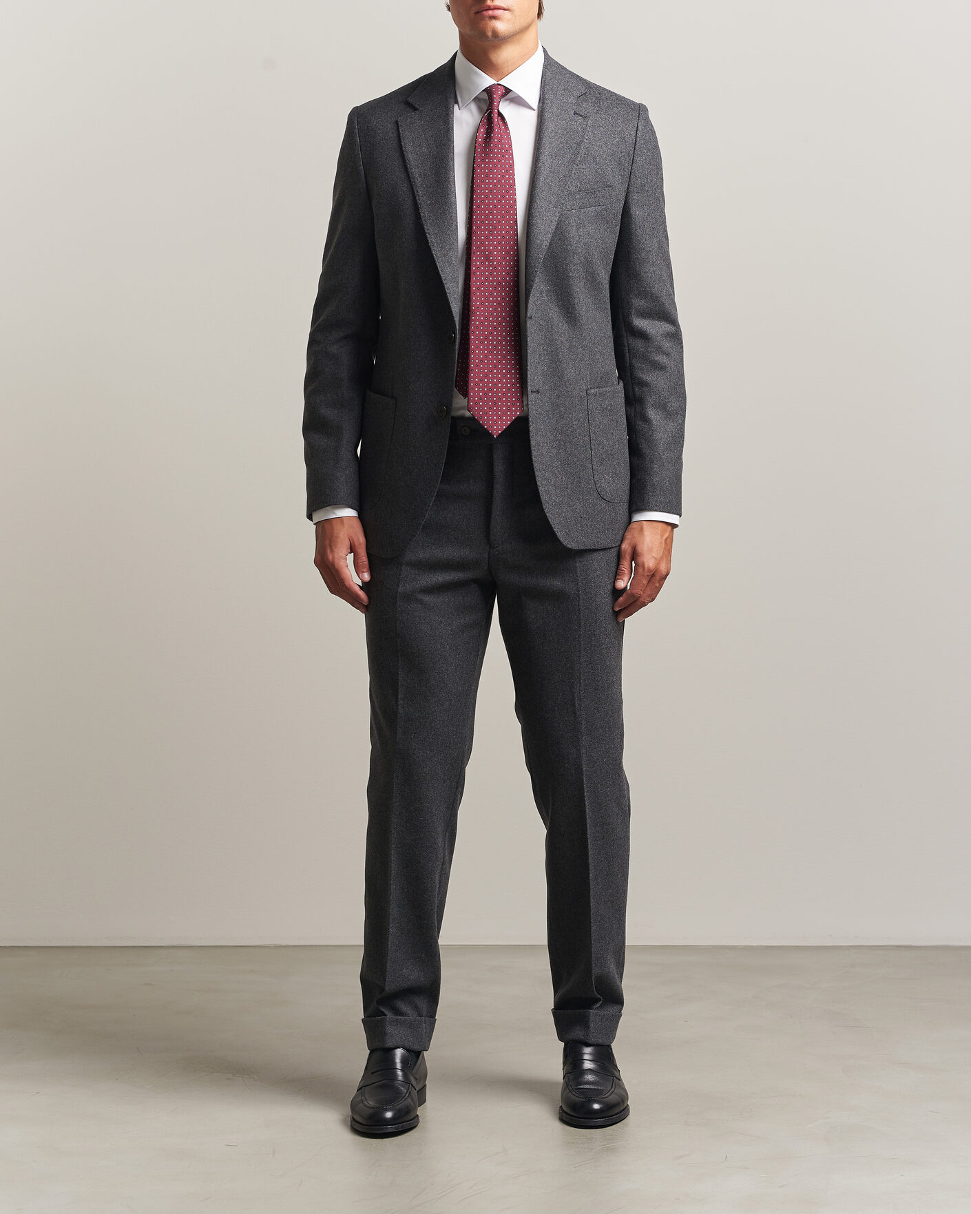 Herre | Dressjakker | Morris | Flannel Suit Blazer Grey