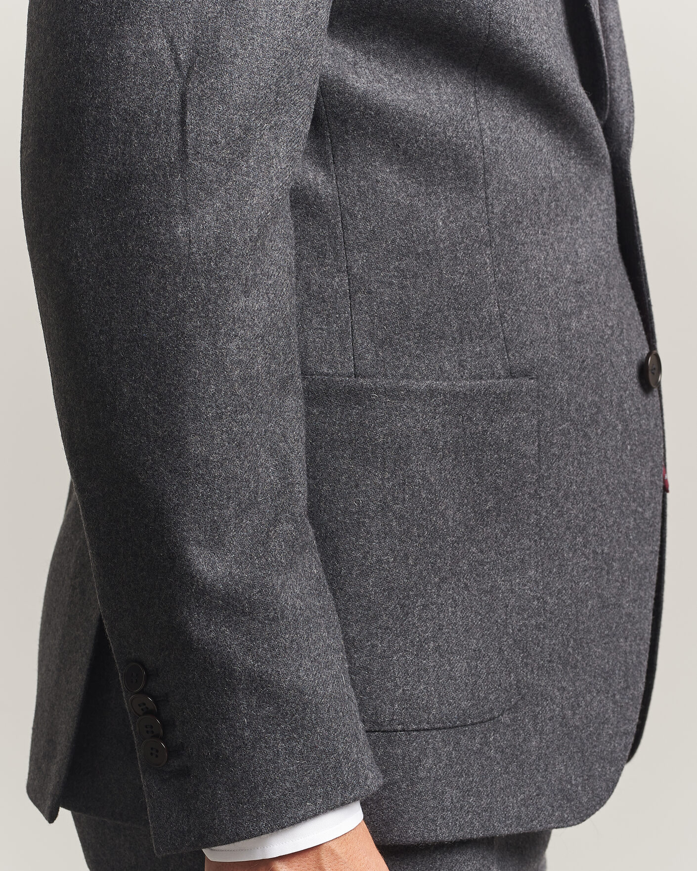 Herre | Dressjakker | Morris | Flannel Suit Blazer Grey