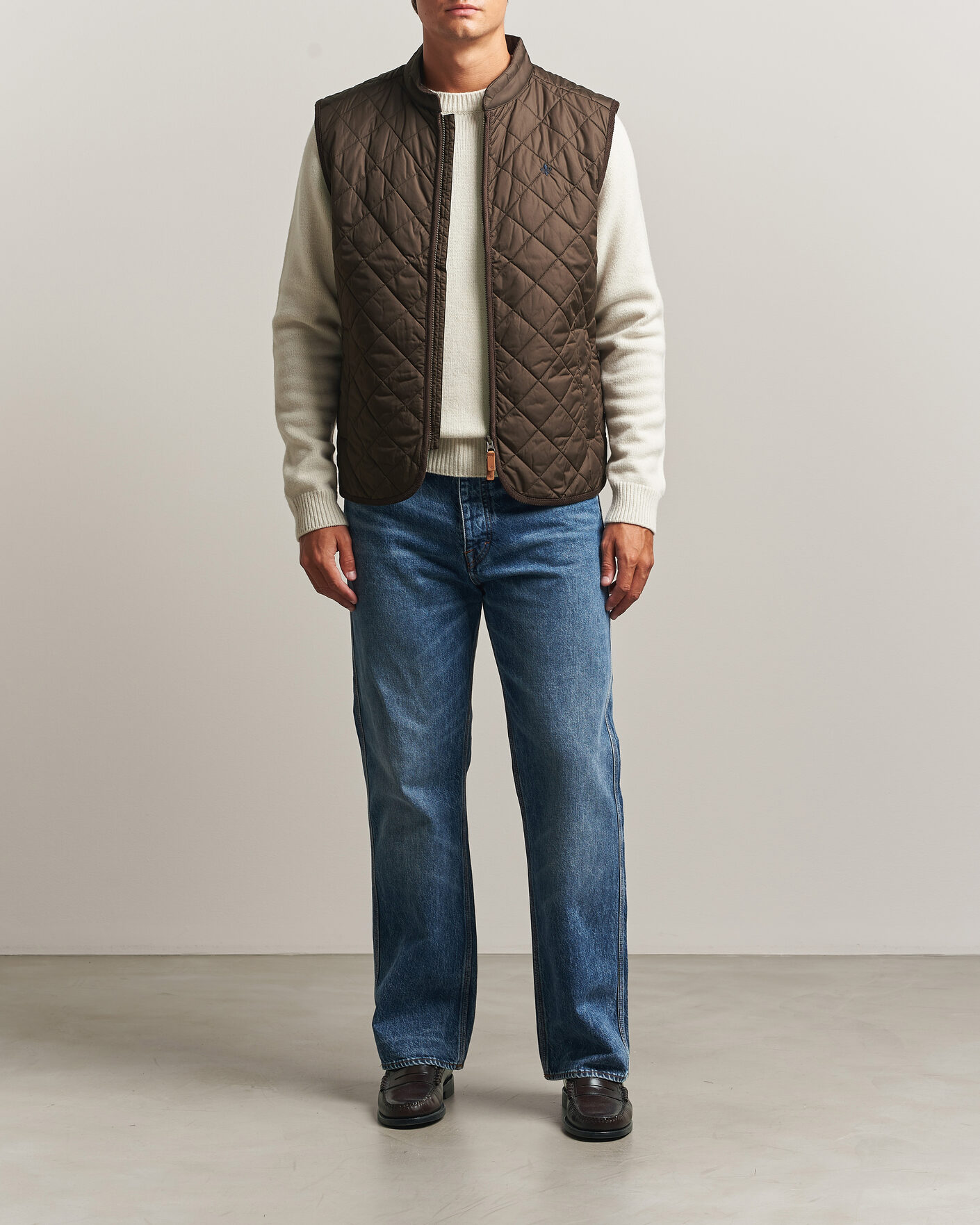 Herre | Vester | Morris | Teddy Quilted Vest Brown