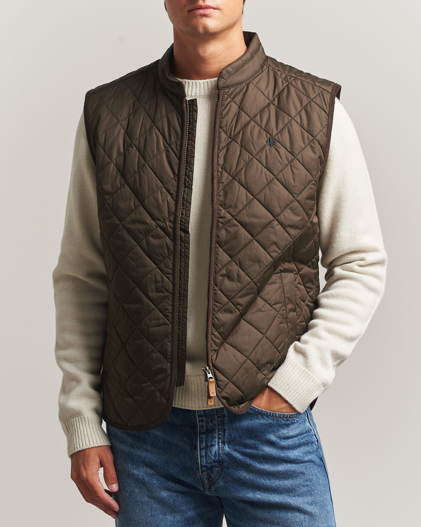 Herre | Vester | Morris | Teddy Quilted Vest Brown