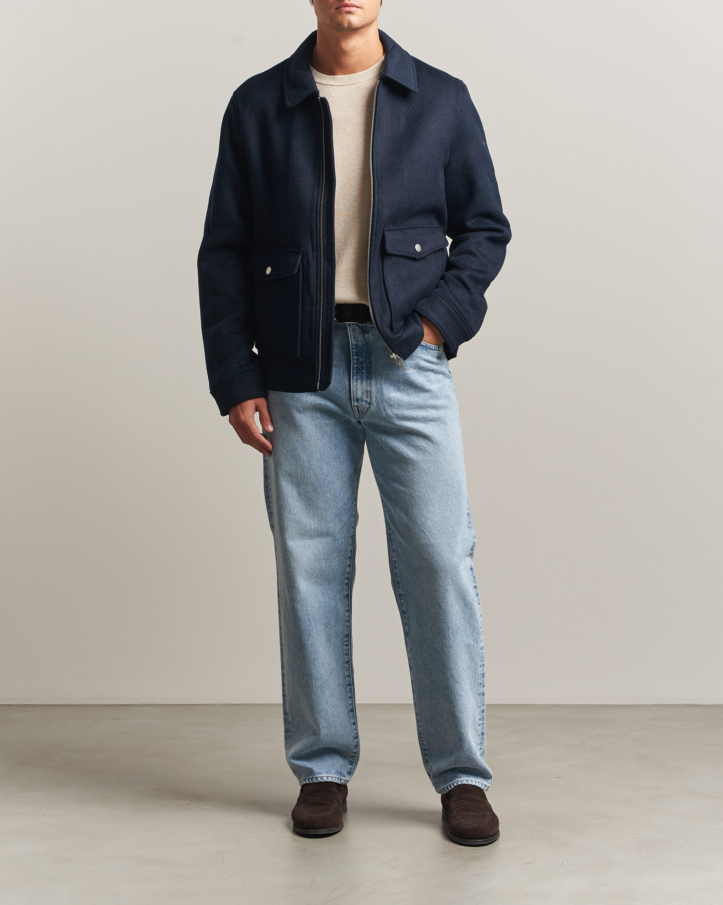 Herre | Jakker | Morris | Wallace Wool Jacket Blue