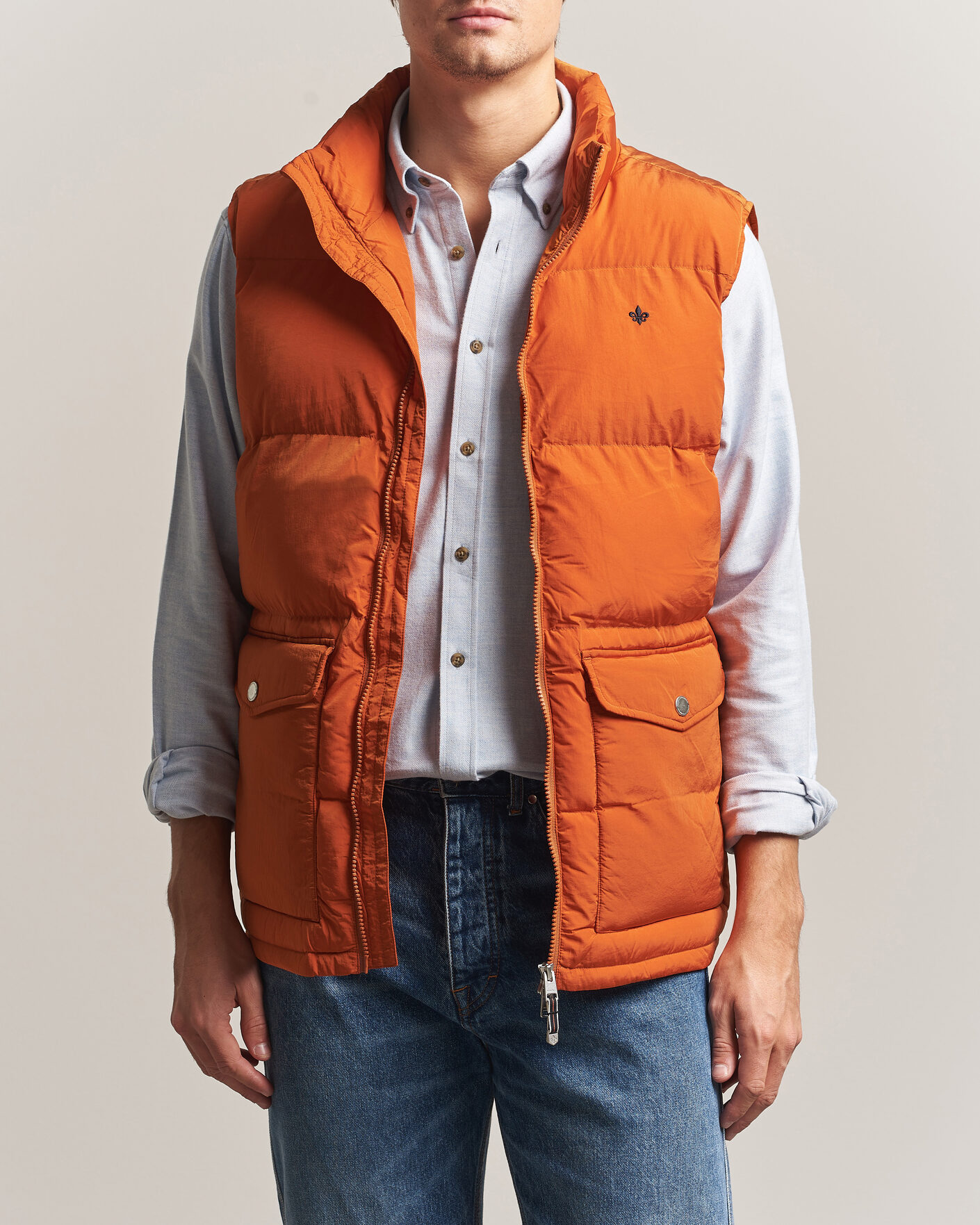 Herre | Vester | Morris | Lennox Puffer Vest Orange