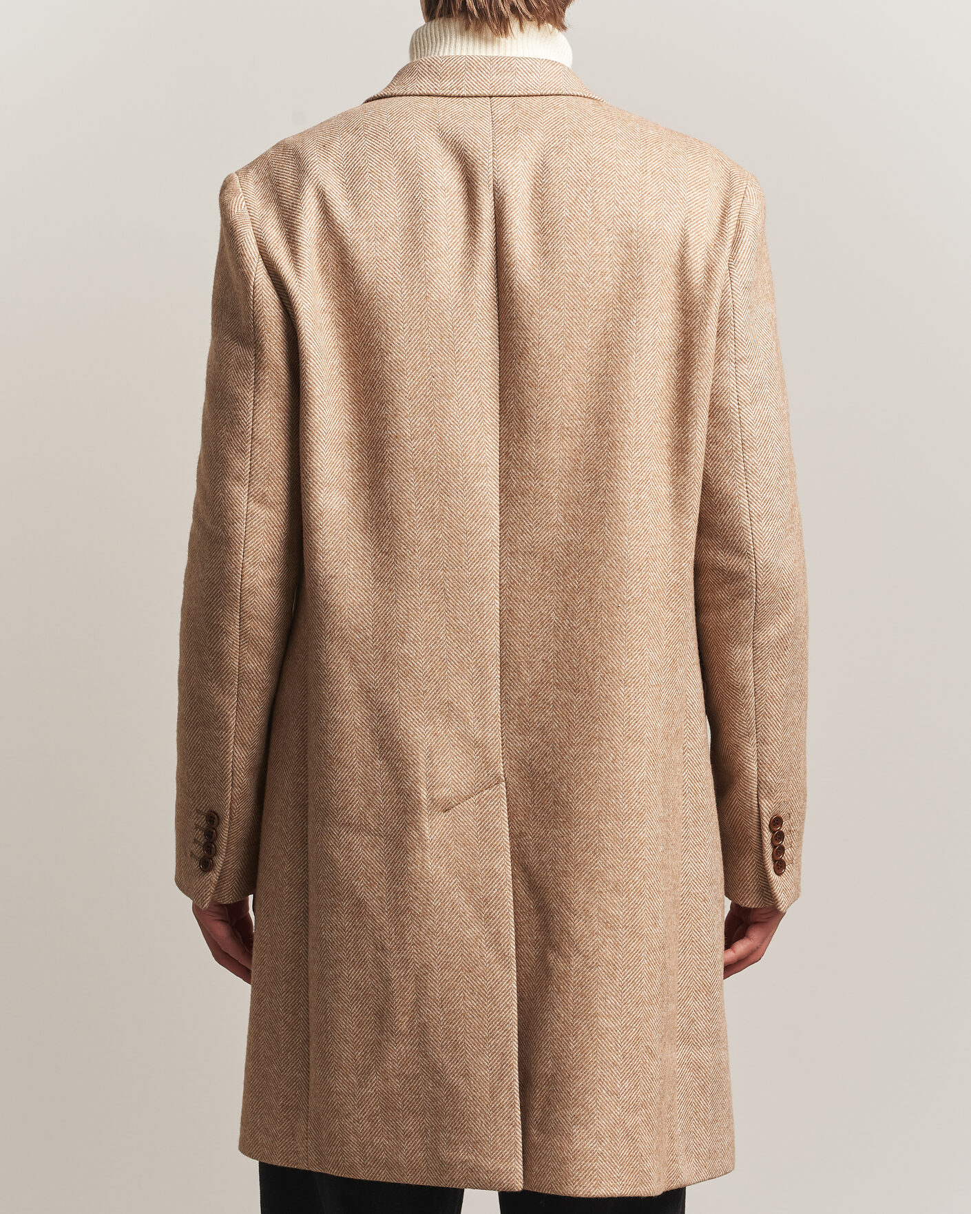 Herre | Jakker | Morris | Herringbone DB Coat Camel