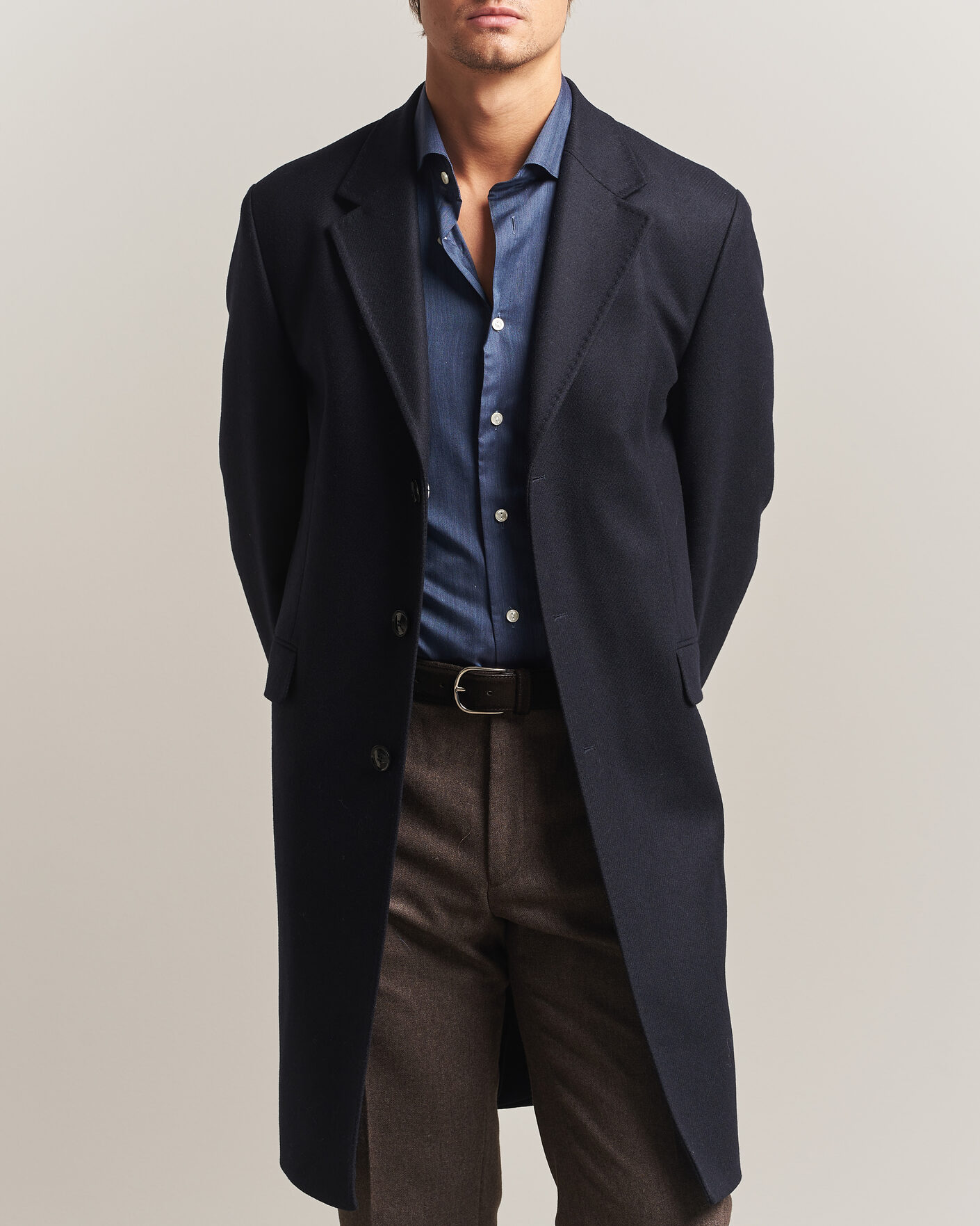 Herre | Jakker | Morris | Ben Wool Coat Navy