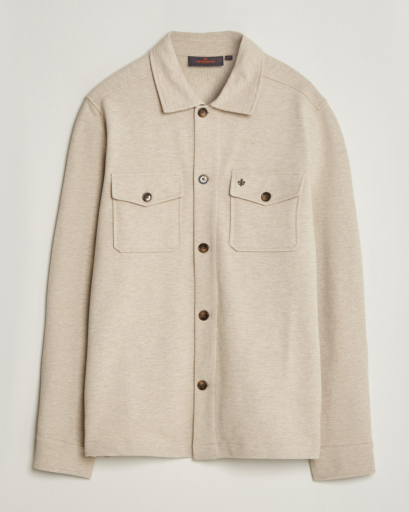 Herre | Skjorter | Morris | Andrew Jersey Overshirt Khaki