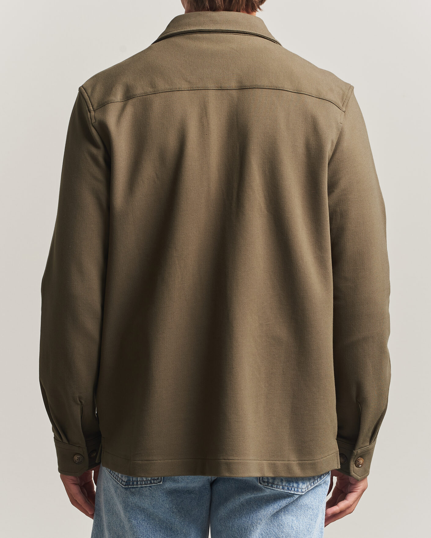 Herre | Skjorter | Morris | Andrew Jersey Overshirt Olive