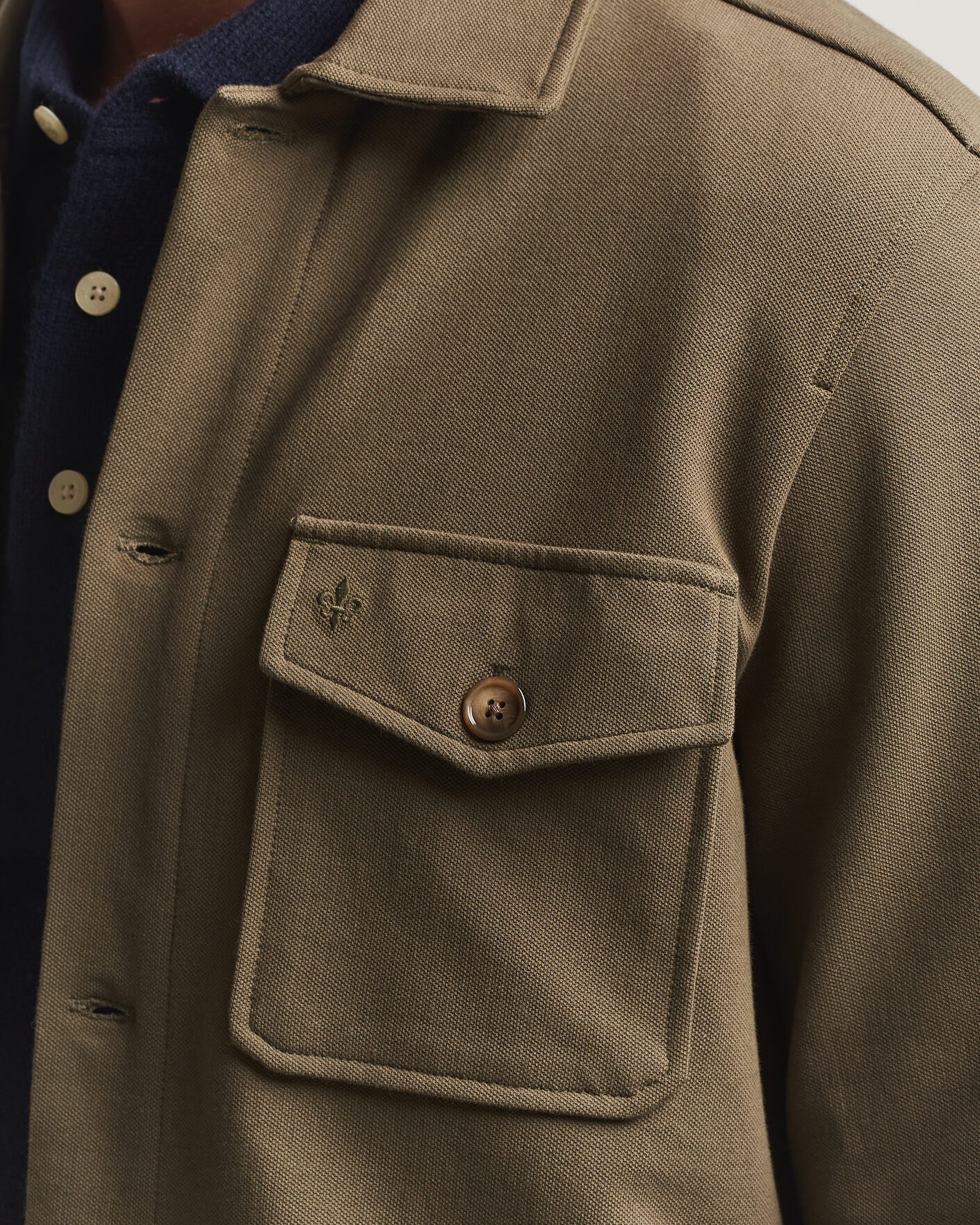 Herre | Skjorter | Morris | Andrew Jersey Overshirt Olive