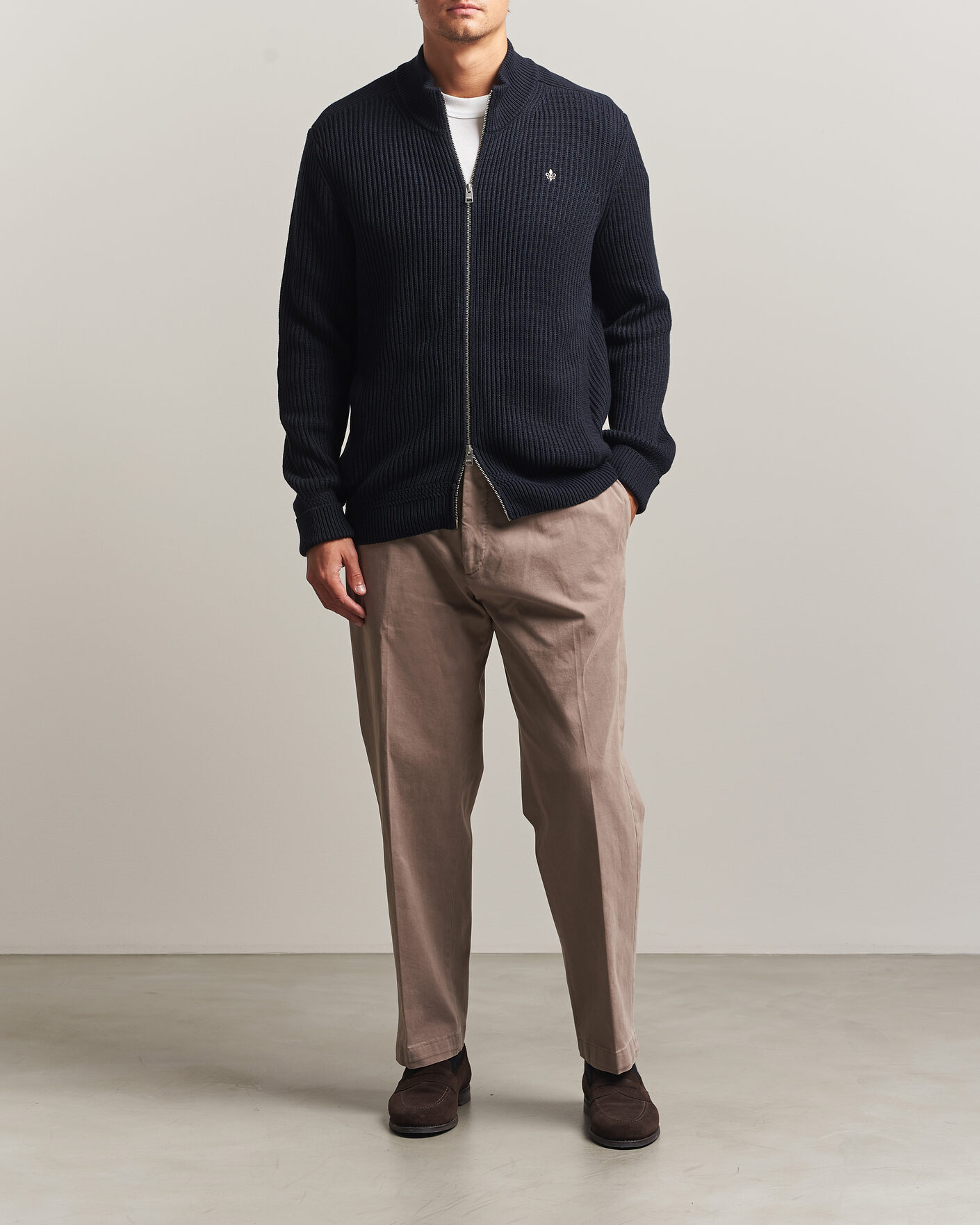 Herre | Gensere | Morris | Duncan Zip Cardigan Old Blue