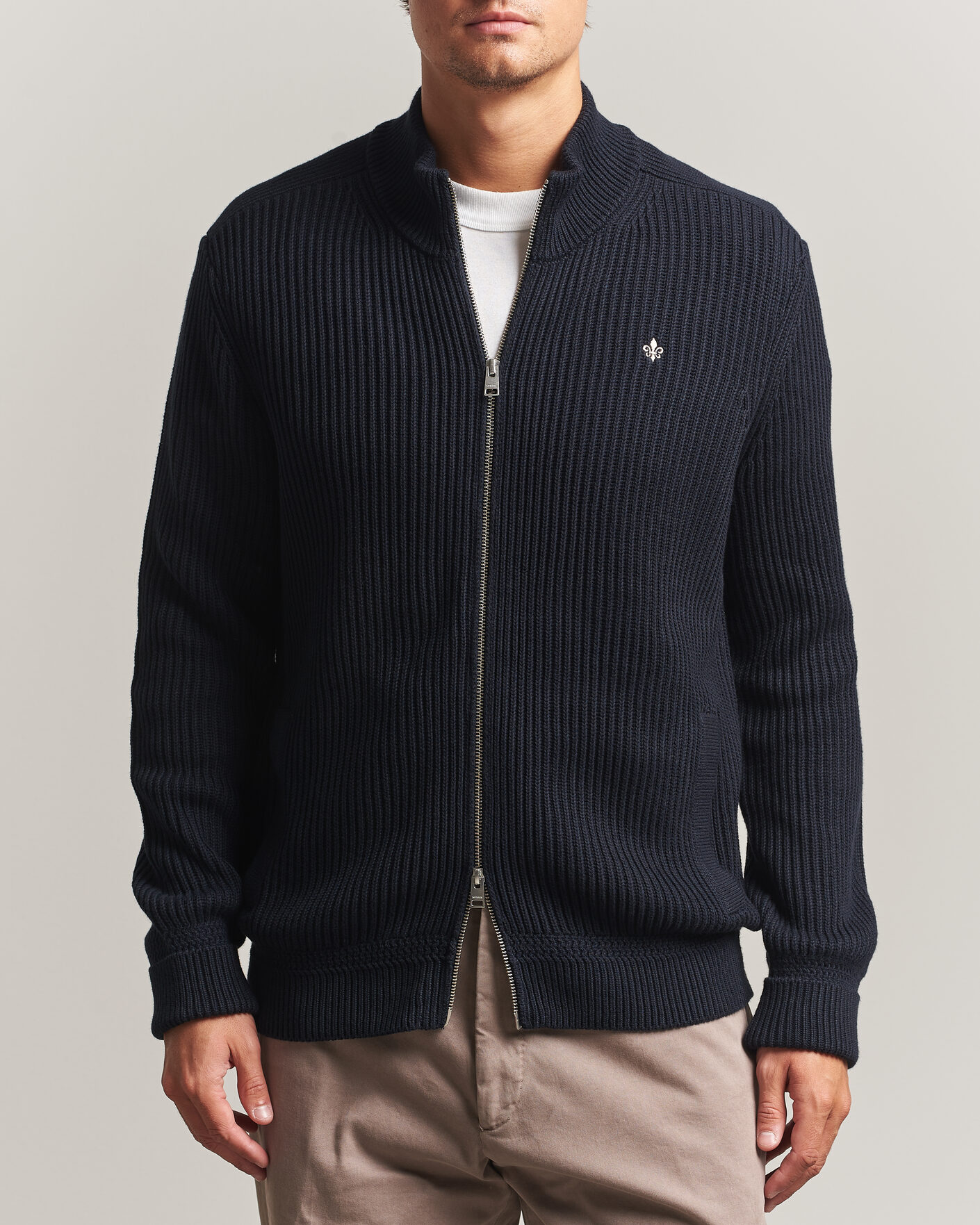 Herre | Gensere | Morris | Duncan Zip Cardigan Old Blue
