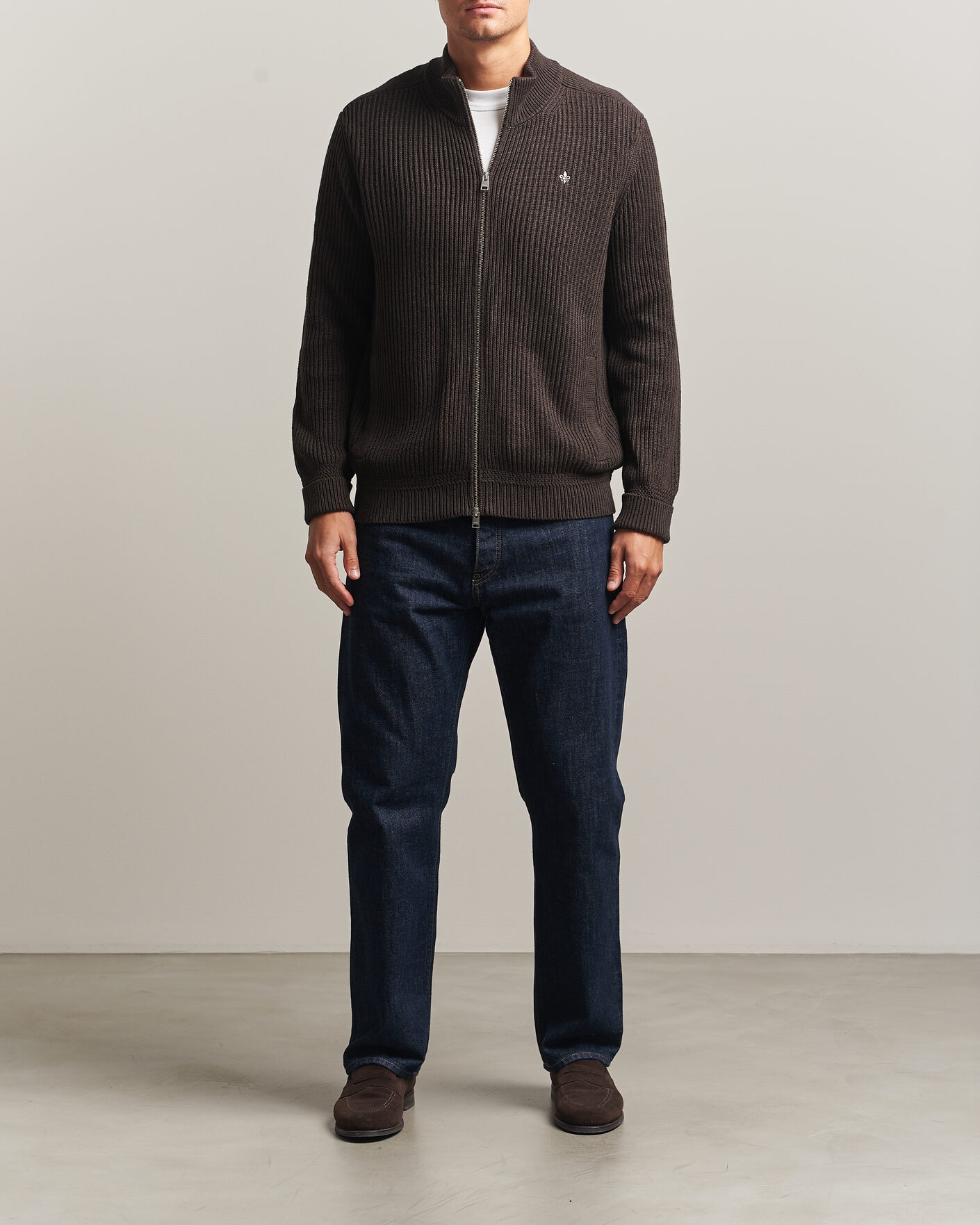 Herre | Gensere | Morris | Duncan Zip Cardigan Brown