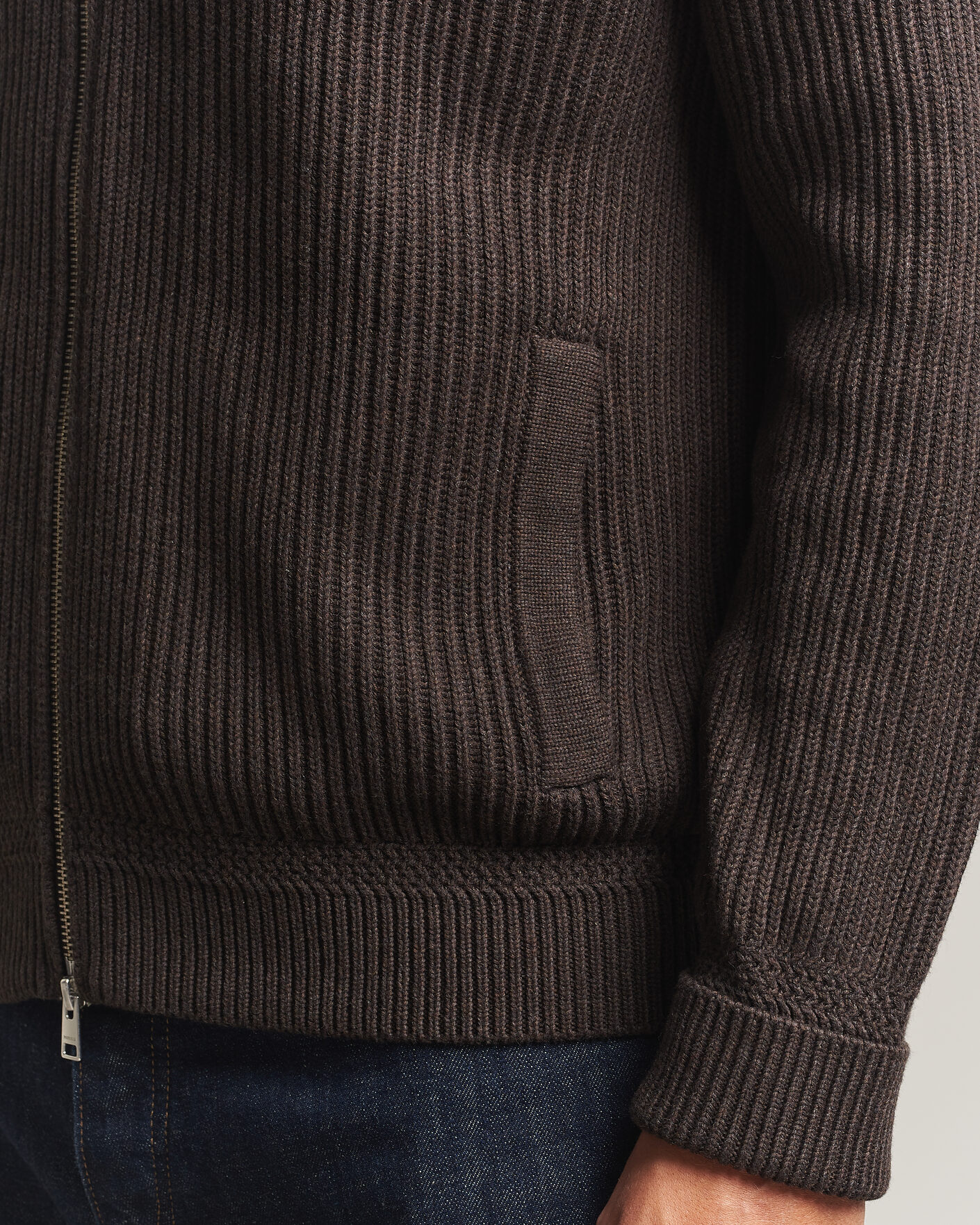 Herre | Gensere | Morris | Duncan Zip Cardigan Brown